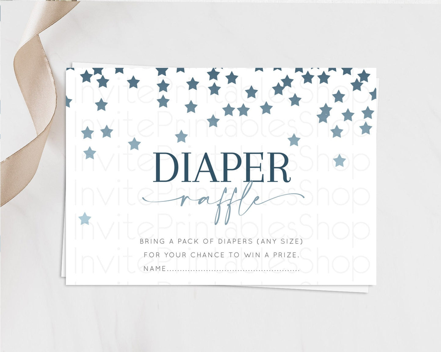 Pastel Star Diaper Raffle Card Shooting Star Diaper Raffle Insert Twinkle Little Star Diaper Ticket Rainbow Confetti Raffle Game D10308
