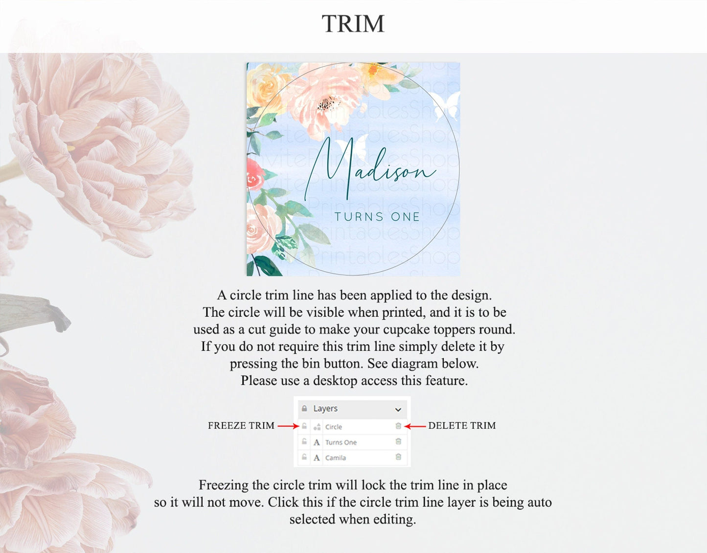 Secret Garden Cupcake Toppers Wildflower Cupcake Toppers Pastel Flowers Cupcake Toppers Enchanted Garden Boho Floral First Birthday D10337