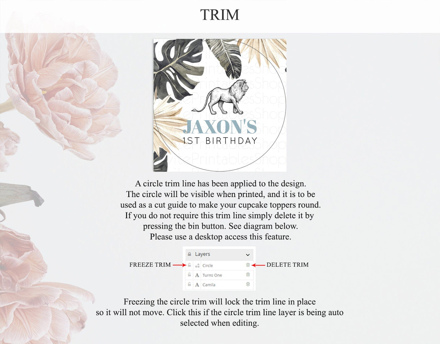 Lion Cupcake Toppers Safari Lion Cupcake Toppers Modern Lion Party Decor Safari Adventure Party Minimalist Lion First Birthday Decor D10807