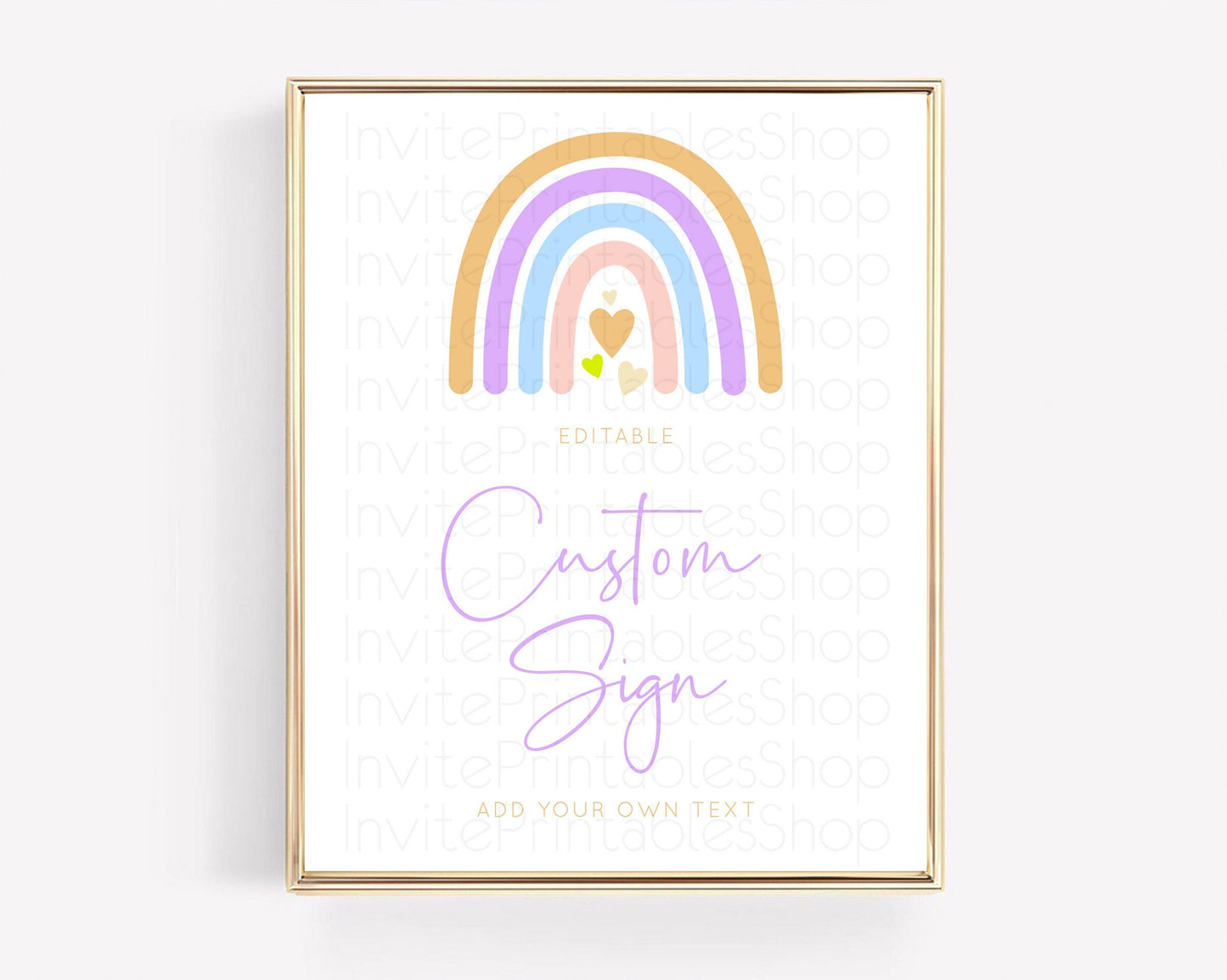 Pastel Rainbow Sign Rainbow Table Sign Decor Boho Colorful Rainbow Party Rainbow Baby Theme 1st Birthday Baptism Baby Shower Wedding D10238