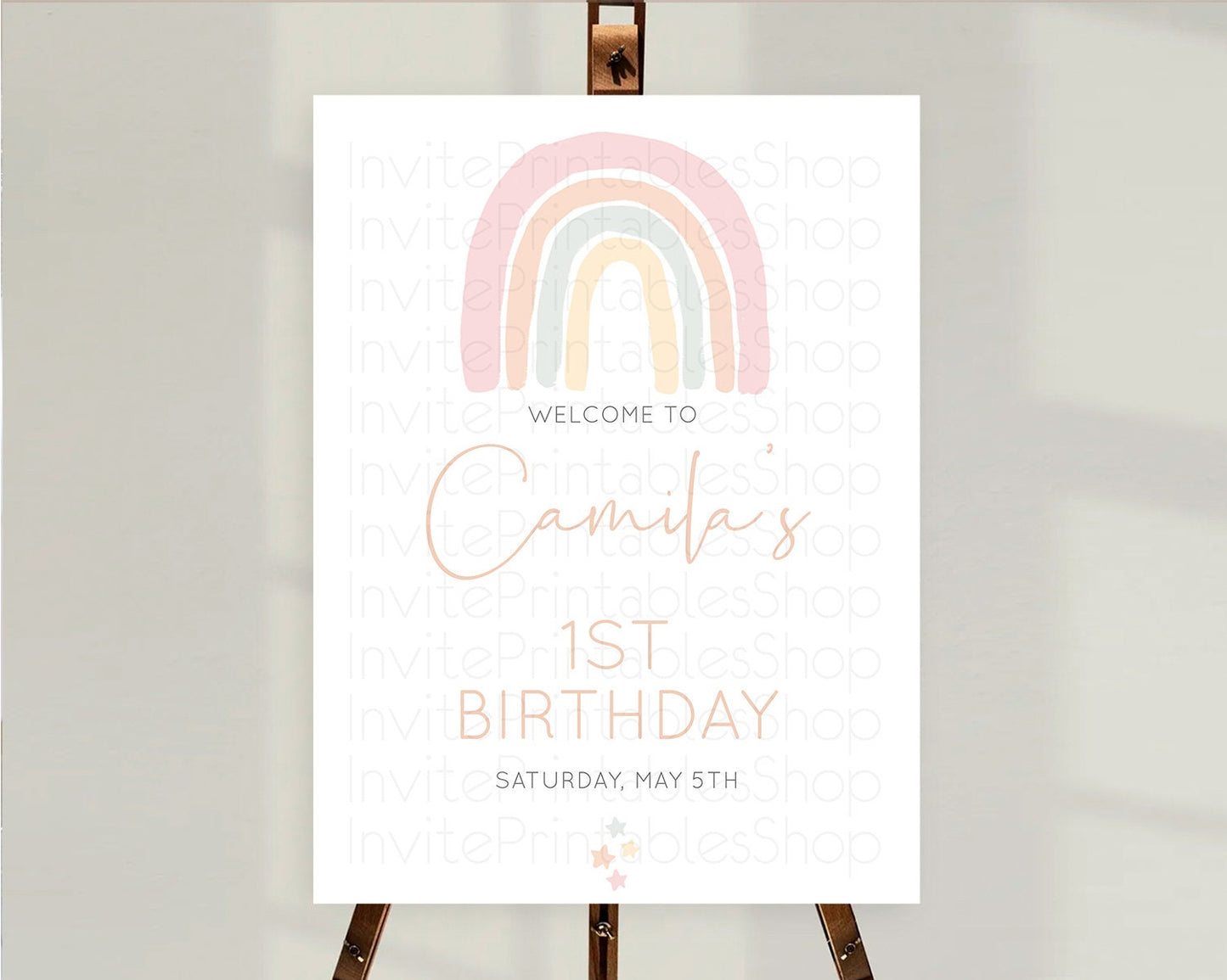 Pastel Rainbow Welcome Sign Boho Rainbow Welcome Board Rainbow Welcome Sign Pastel Welcome Decor Rainbow First Birthday Welcome Sign D10162