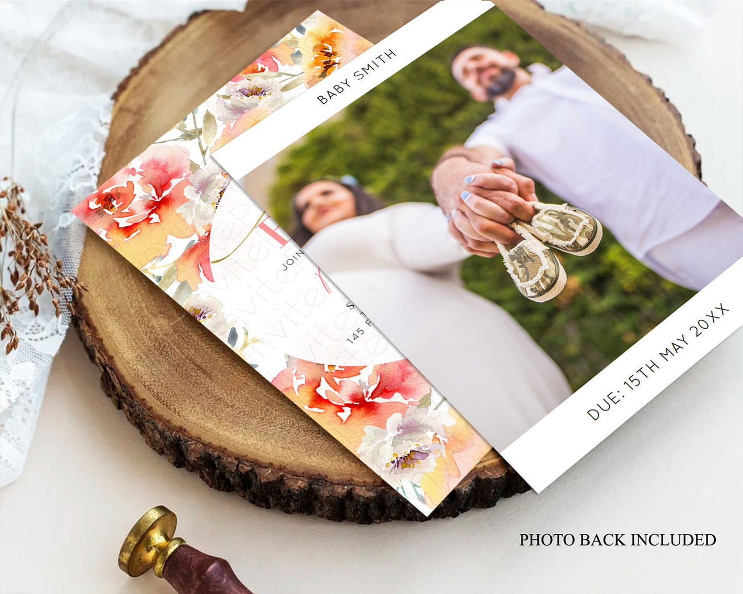 Wildflower Baby Shower Invitation Secret Garden Baby Shower Invitation Pastel Flowers Invite Enchanted Garden Shower Floral Theme D10280