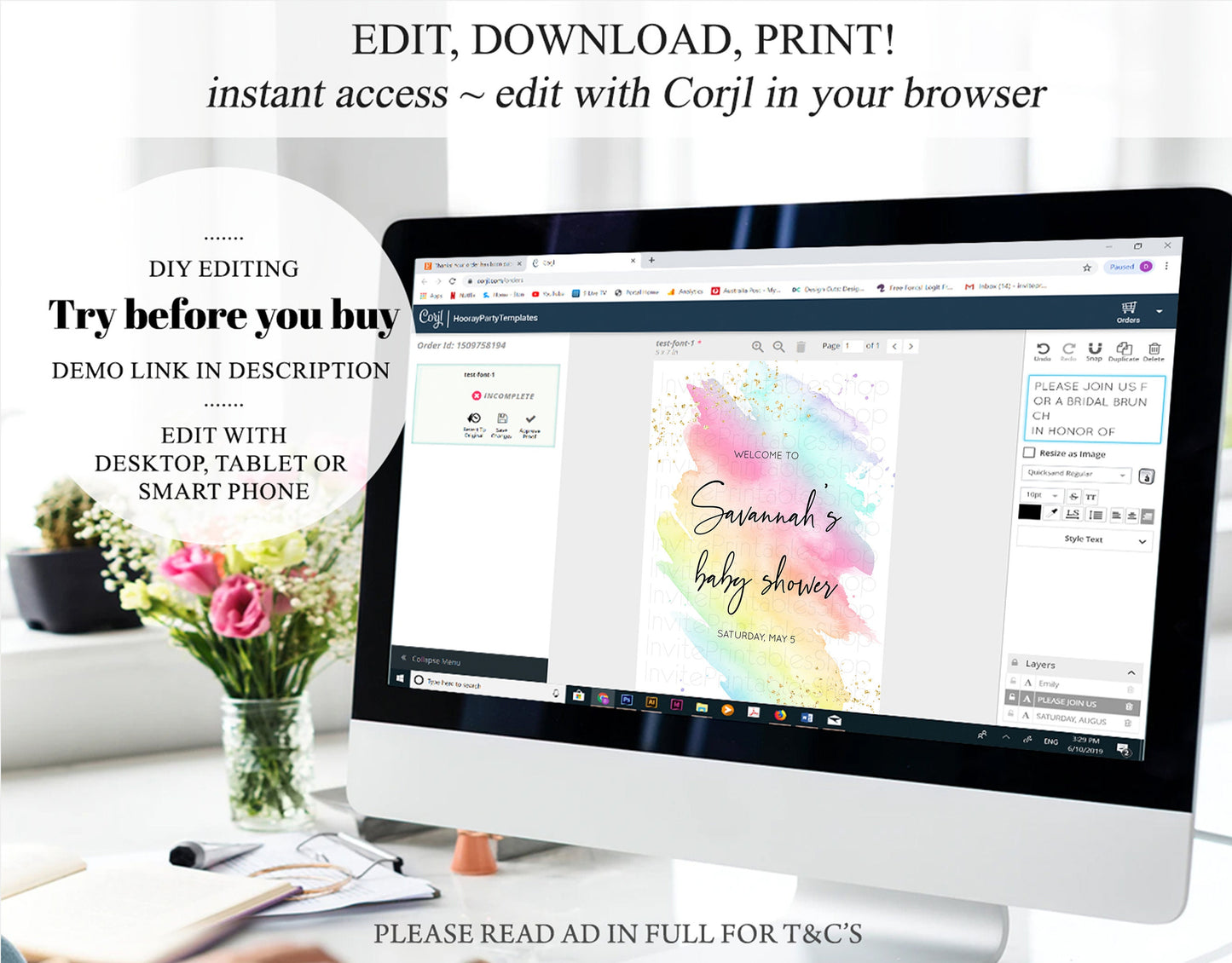 Pastel Baby Shower Welcome Board Pastel Rainbow Colorful Welcome Sign Ombre Watercolor Splash Welcome Board Glitter Sprinkles Welcome