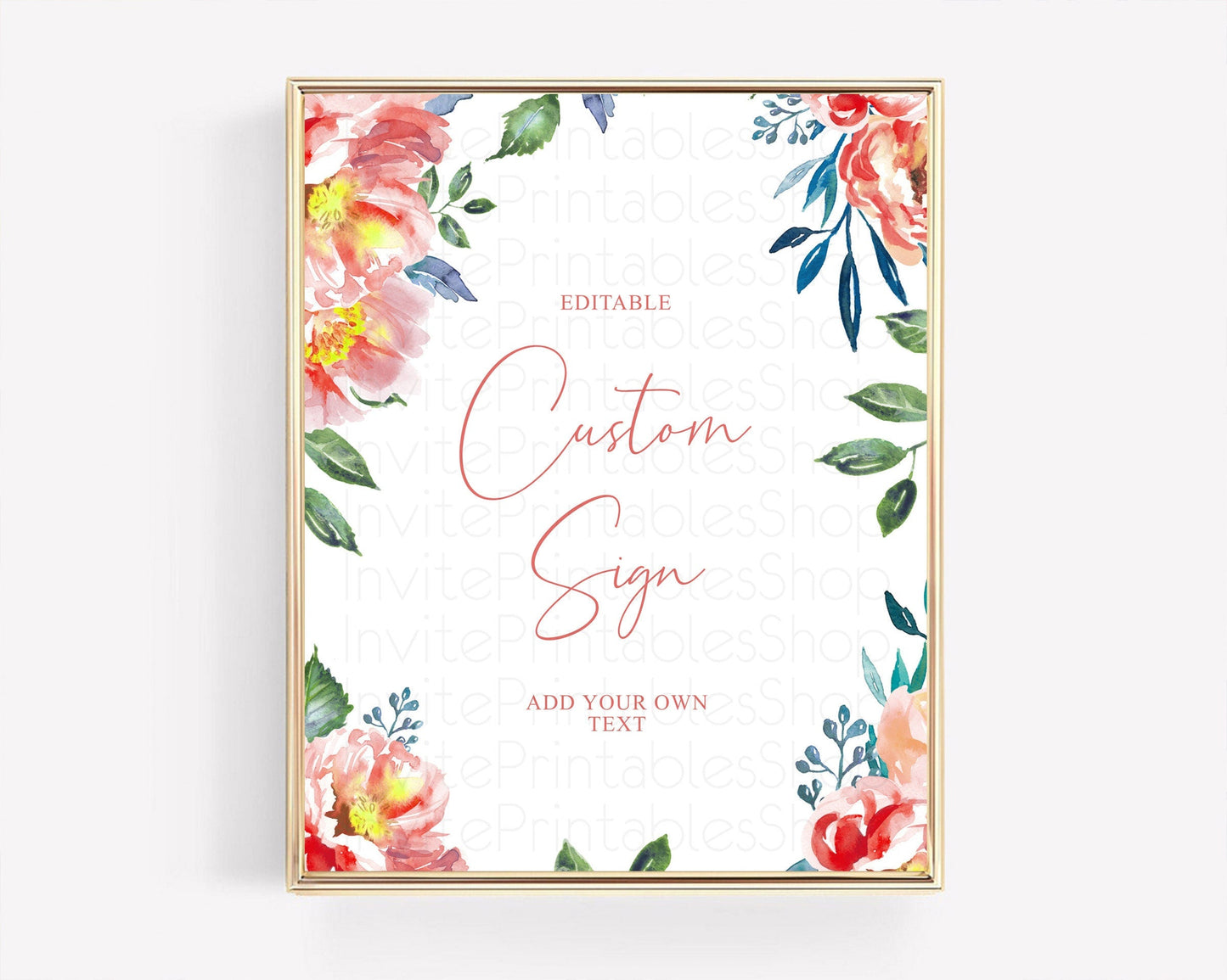 Wildflower Floral Table Sign Decor Secret Garden Sign Template Pastel Floral Garden Party Boho Flowers Birthday Baby Shower Wedding D10751