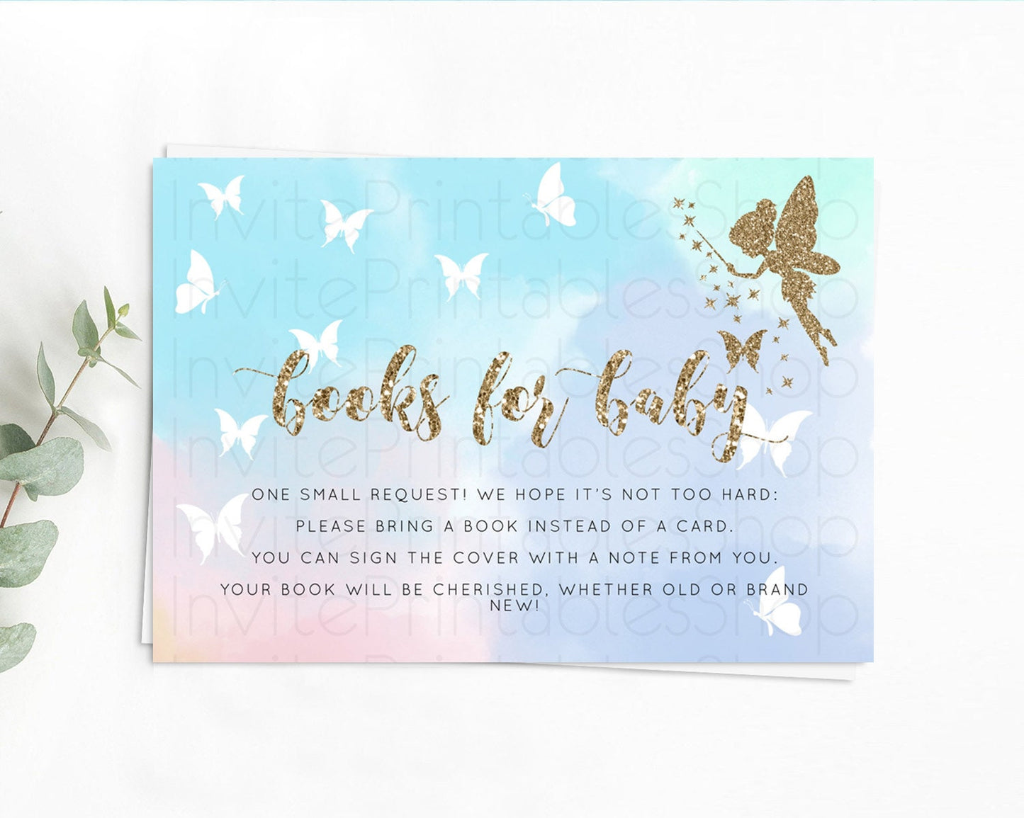Fairy Books For Baby Card Fairy Book Insert Enchanted Garden Fairy Book Card Pastel Floral Butterfly Cards Secret Garden Book Poem D10894