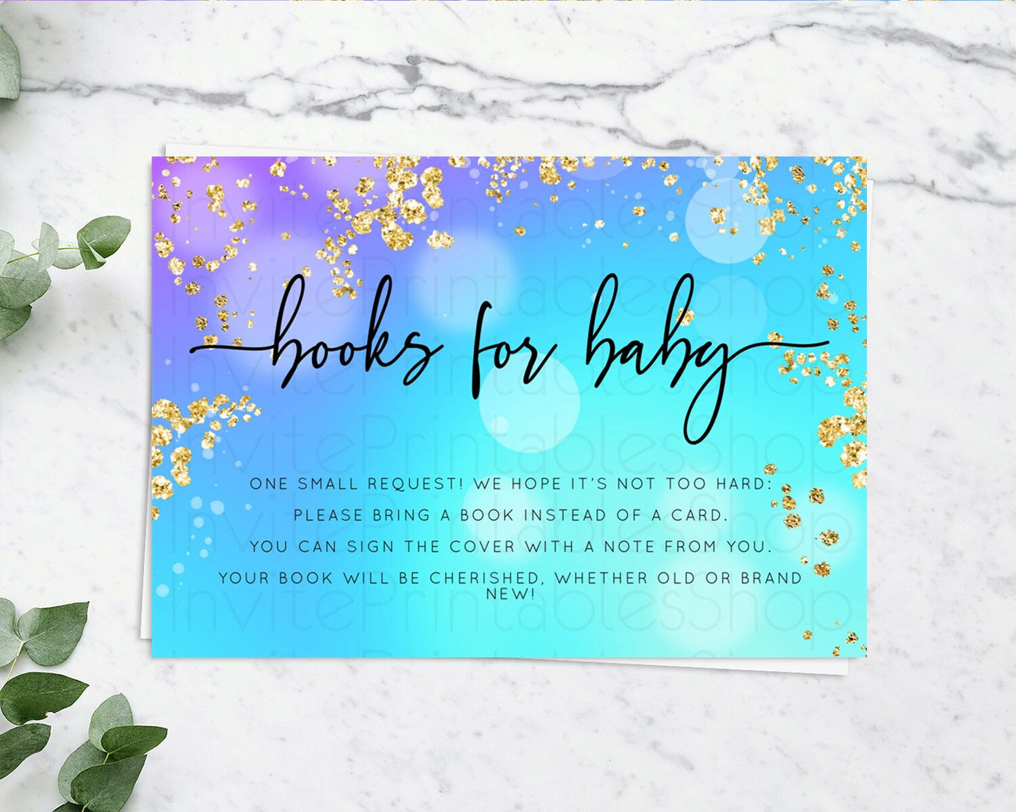 Rainbow Fish Books For Baby Card Rainbow Fish Book Insert Watercolor Mermaid Book Card Pastel Under Sea Pastel Book Poem Request D10573