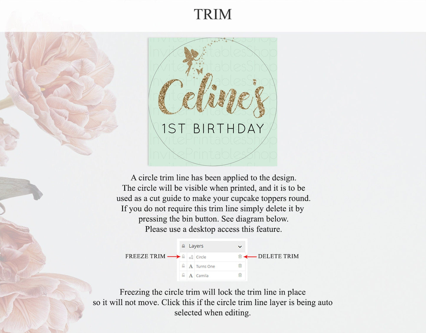 Fairy Cupcake Toppers Pastel Fairy Cupcake Toppers Fairy Floral Garden Cupcake Topper Enchanted Garden Floral Butterfly Party Decor D10908