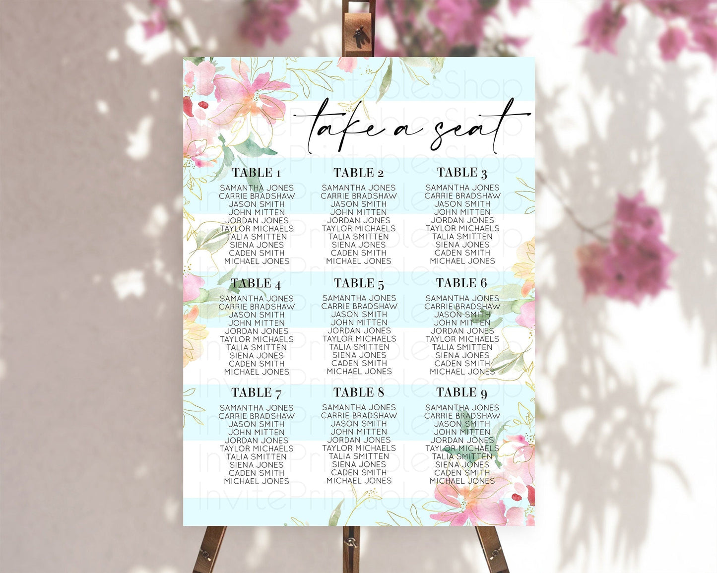 Secret Garden Seating Chart Wildflower Seating Chart Pastel Flowers Seating Chart Enchanted Garden Boho Floral Take A Seat Decor D10304