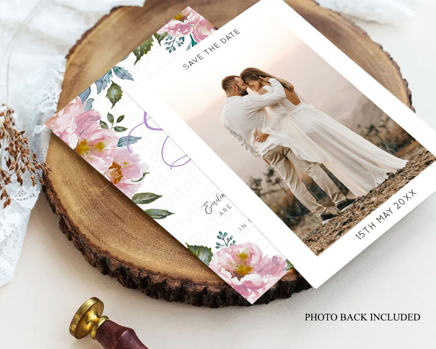 Wildflower Save The Date Template Secret Garden Save The Date Pastel Floral Garden Party Boho Flowers Birthday Baby Shower Wedding D10729