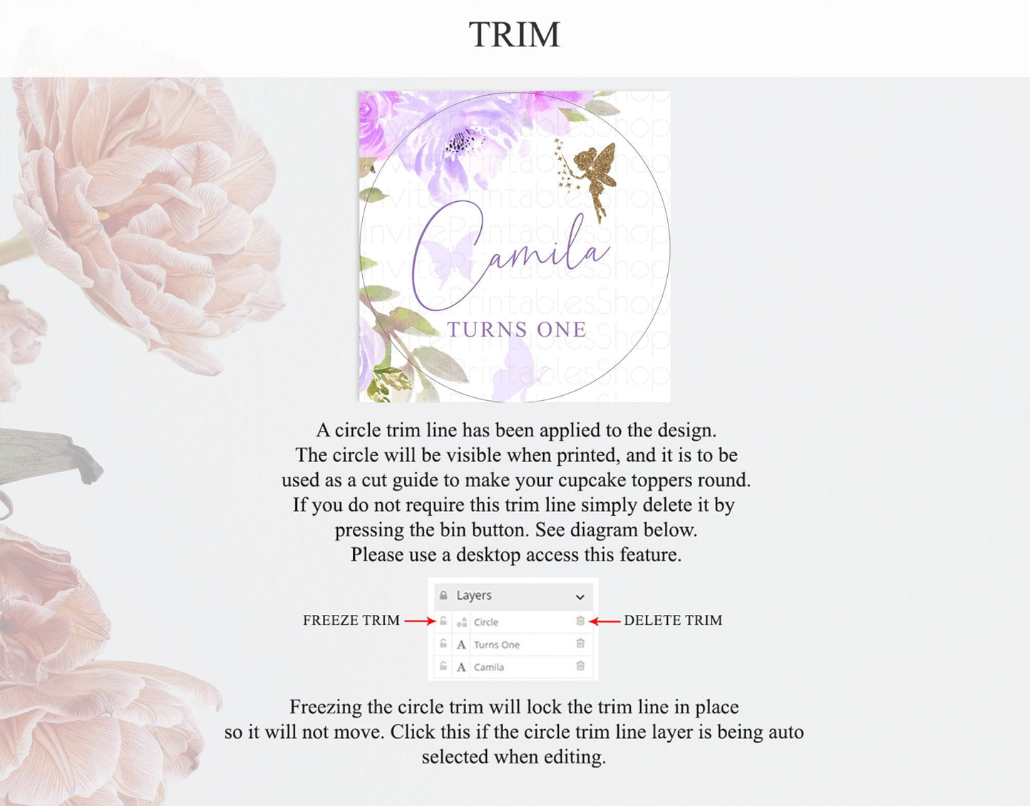 Fairy Cupcake Toppers Pastel Fairy Cupcake Toppers Fairy Floral Garden Cupcake Topper Enchanted Garden Floral Butterfly Party Decor D10910