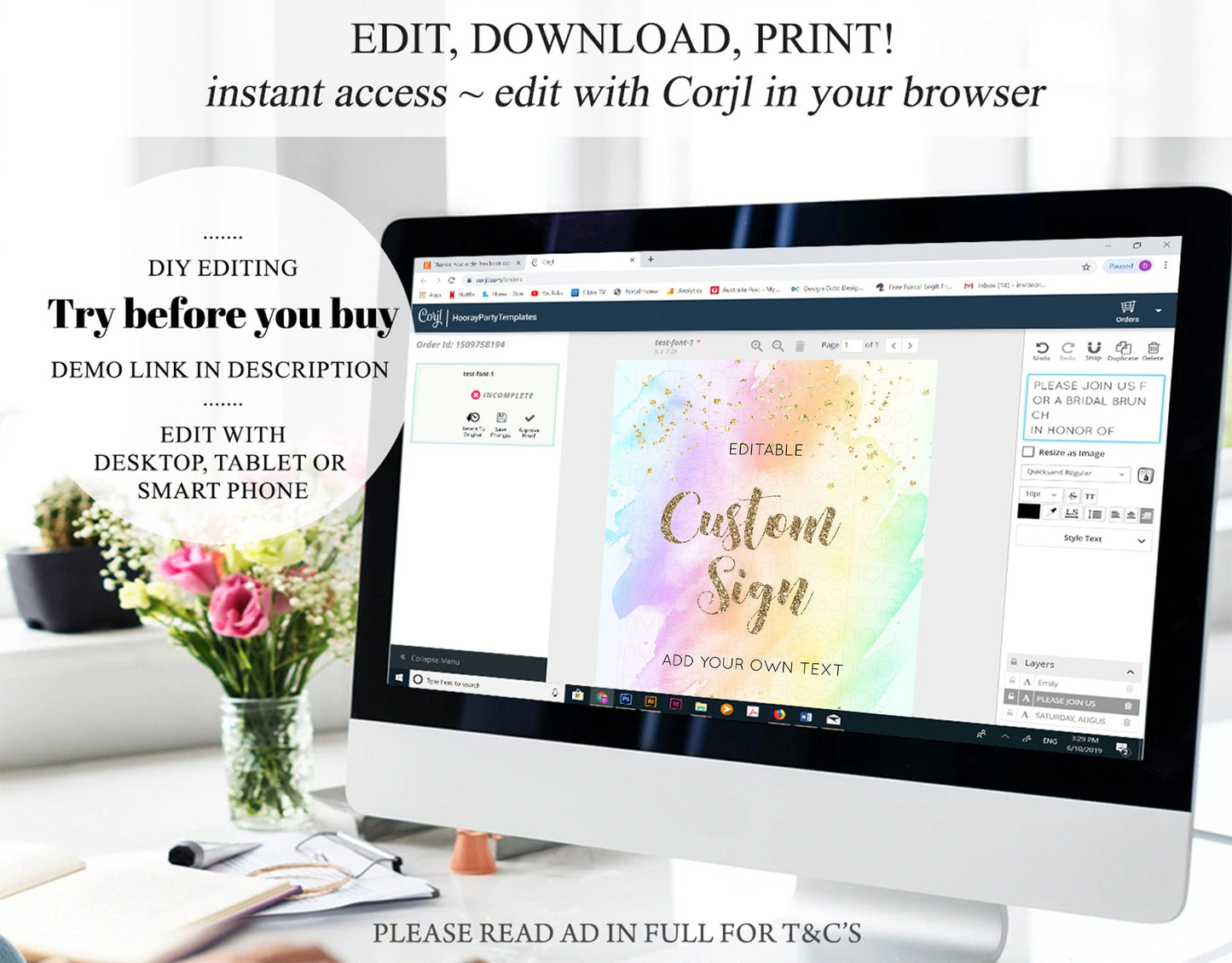 Sign Table Sign Table Signs Party Sign Birthday Sign Food Sign Custom Sign for Wedding Christening Birthday Baptism 8x10 g602