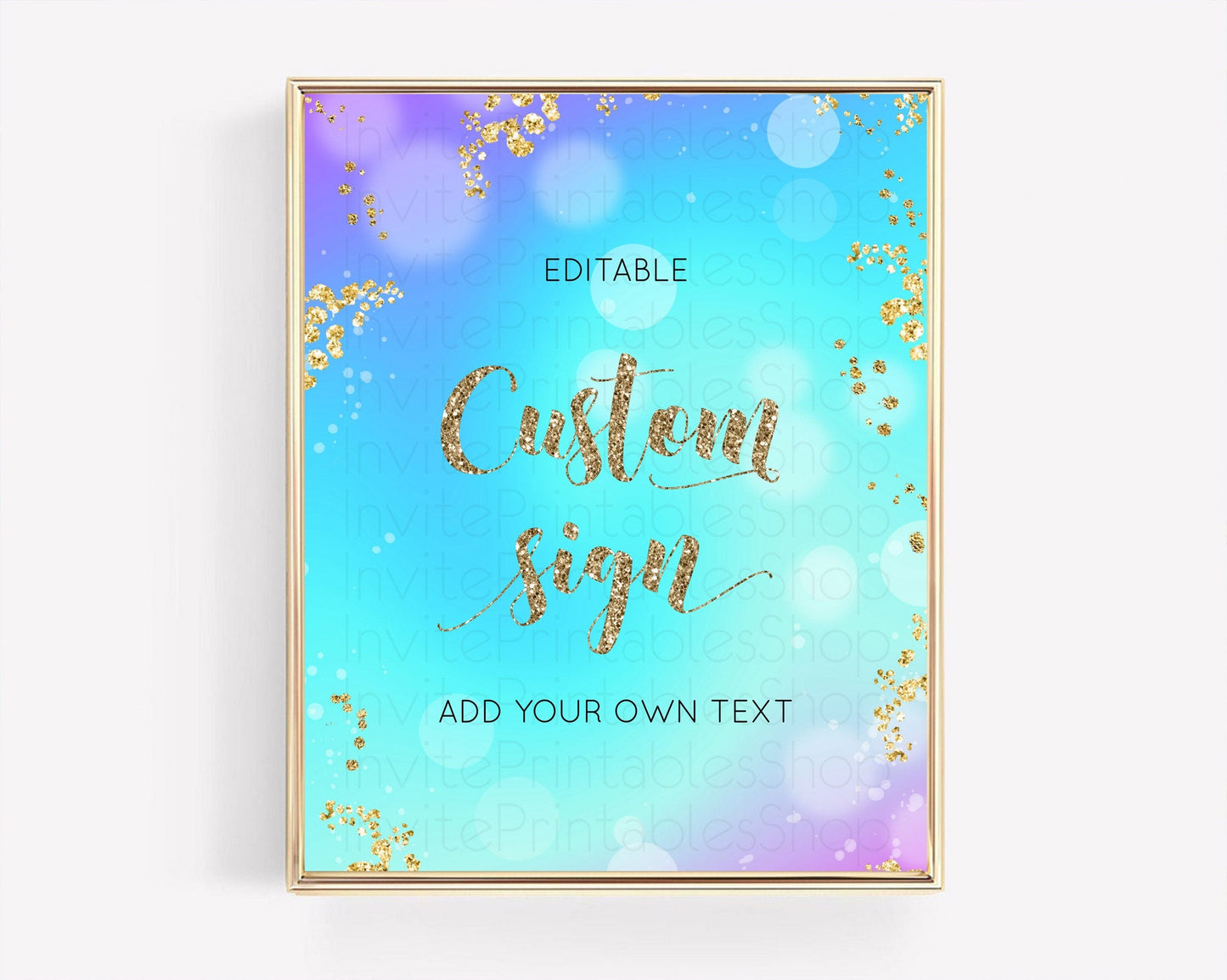 Mermaid Sign Sea Table Sign Decor Colorful Pastel Mermaid Under The Sea Pool Party 1st Birthday Baptism Baby Shower Bridal Shower D10573