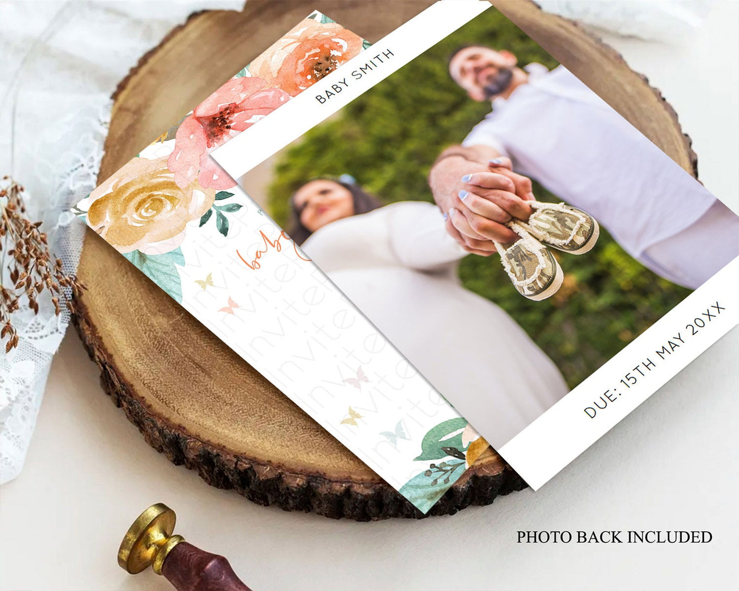 Wildflower Baby Shower Invitation Secret Garden Baby Shower Invitation Pastel Flowers Invite Enchanted Garden Shower Floral Theme D10347