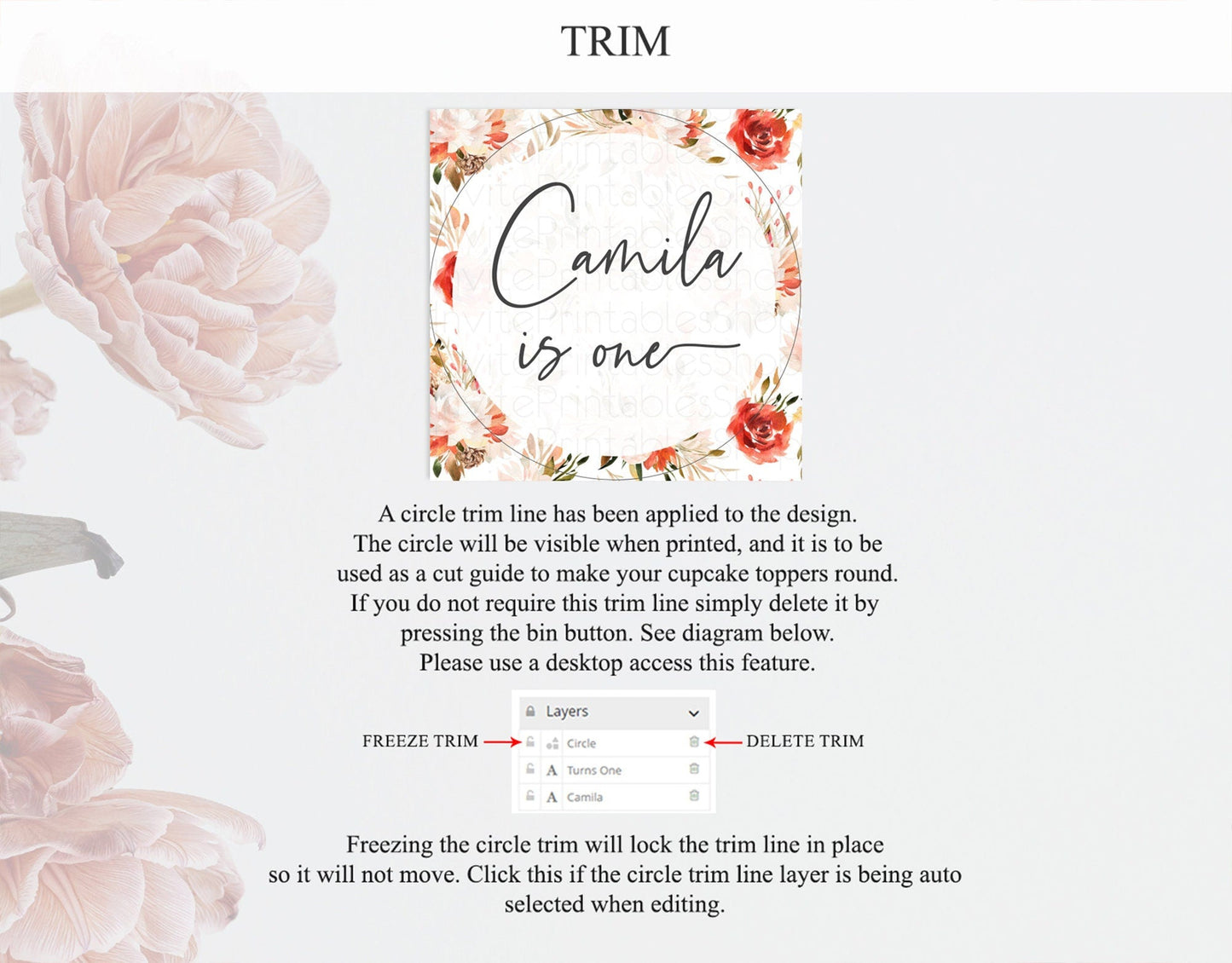 Secret Garden Cupcake Toppers Wildflower Cupcake Toppers Pastel Flowers Cupcake Toppers Enchanted Garden Boho Floral First Birthday D10540