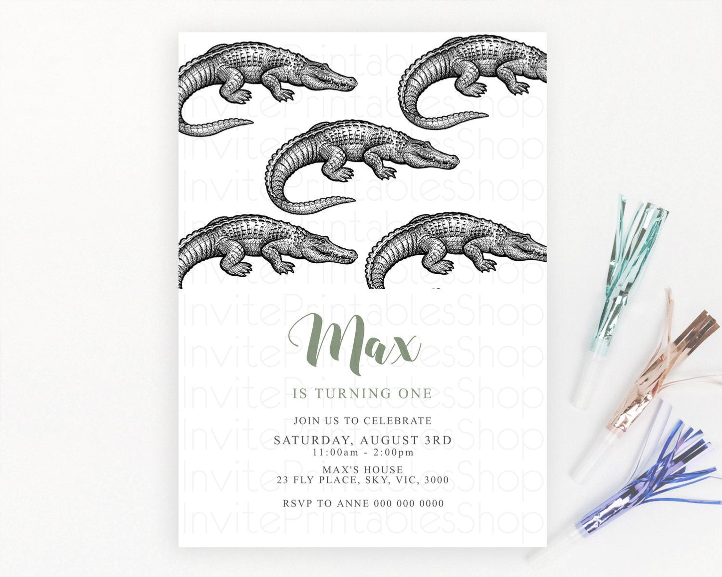 Crocodile Birthday Invitation Alligator Birthday Invitation Later Alligator Birthday Gator Swamp Birthday Invite Safari Crocodile D10286