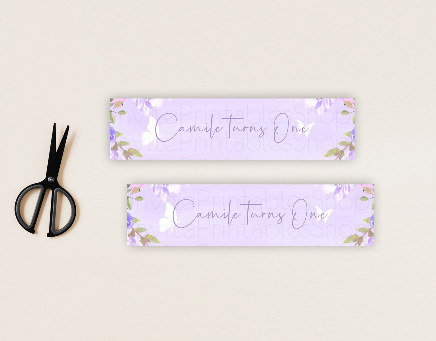 Wildflower Water Label Template Secret Garden Water Label Pastel Floral Garden Party Decor Boho Flowers Birthday Baby Shower Wedding D10719
