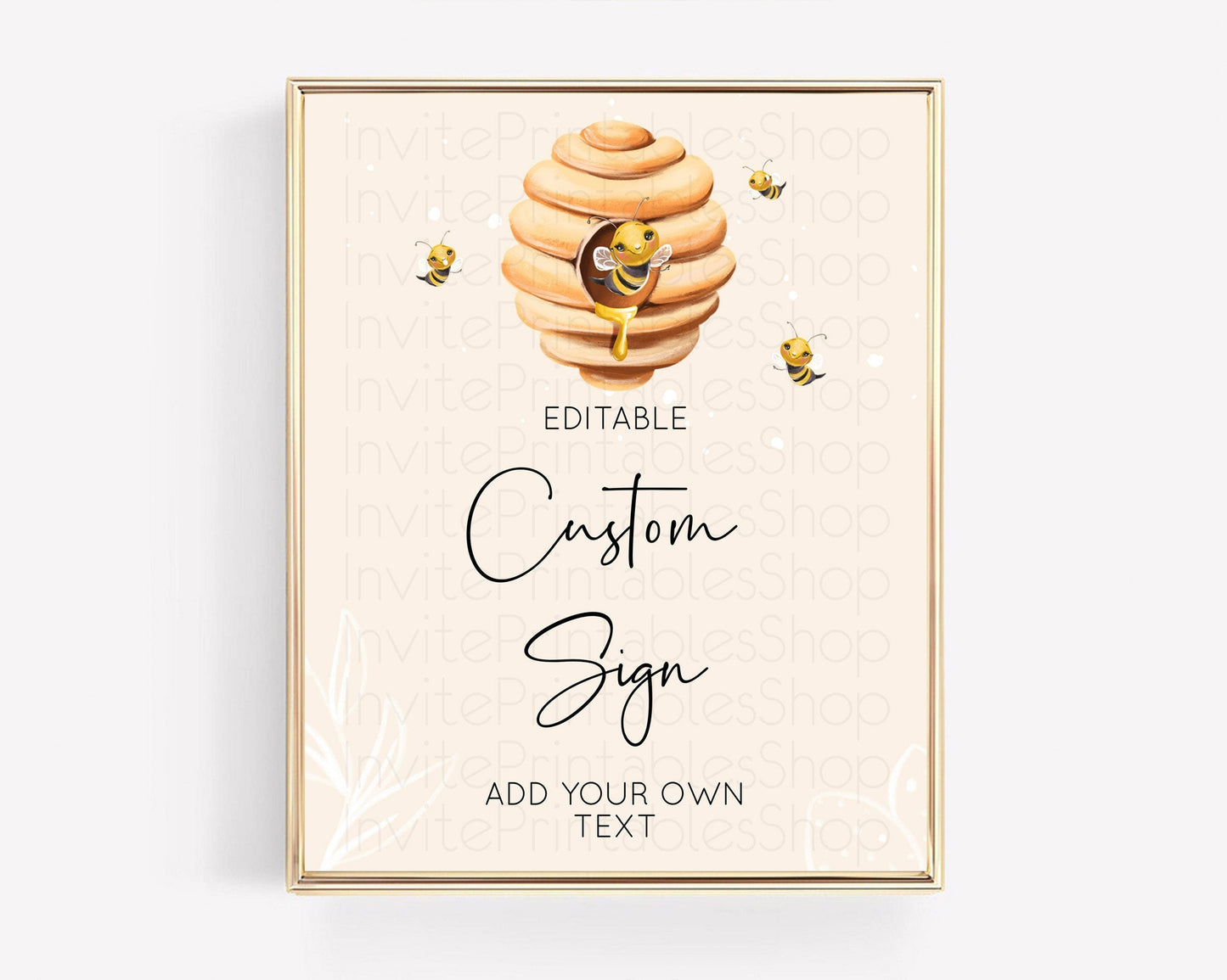 Queen Bee Sign Momma BEE Table Sign Decor First BEE-DAY 1st Birthday Baby Shower Baptism Wedding Floral Sweet Honey Beehive Party D10754