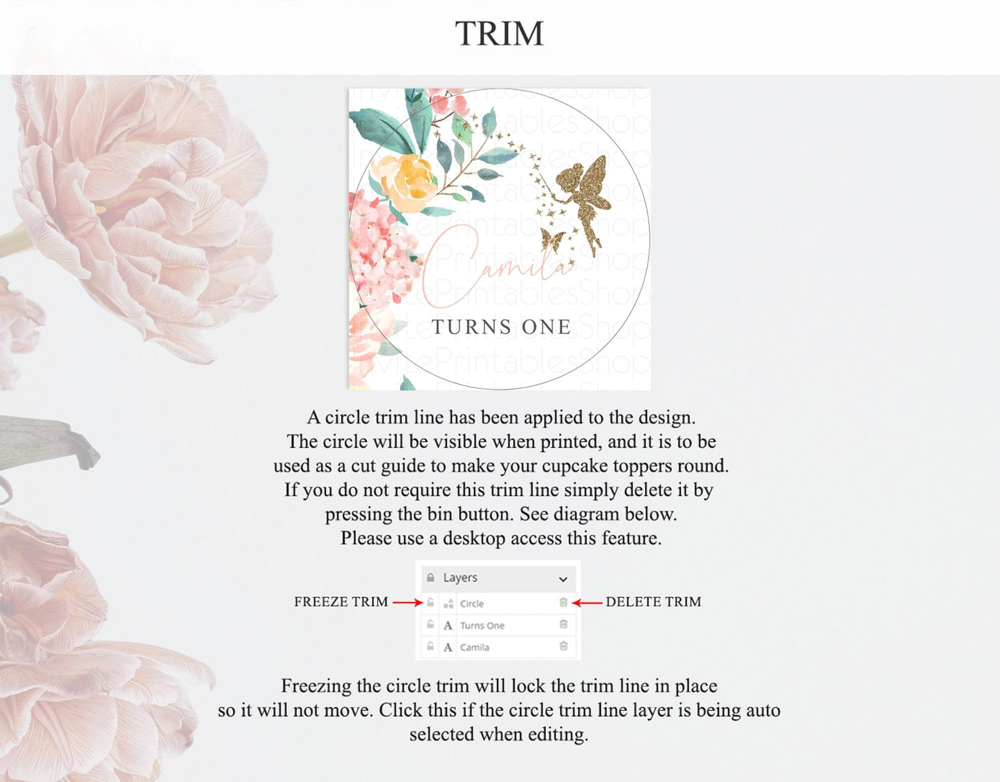 Fairy Cupcake Toppers Pastel Fairy Cupcake Toppers Fairy Floral Garden Cupcake Topper Enchanted Garden Floral Butterfly Party Decor D10789