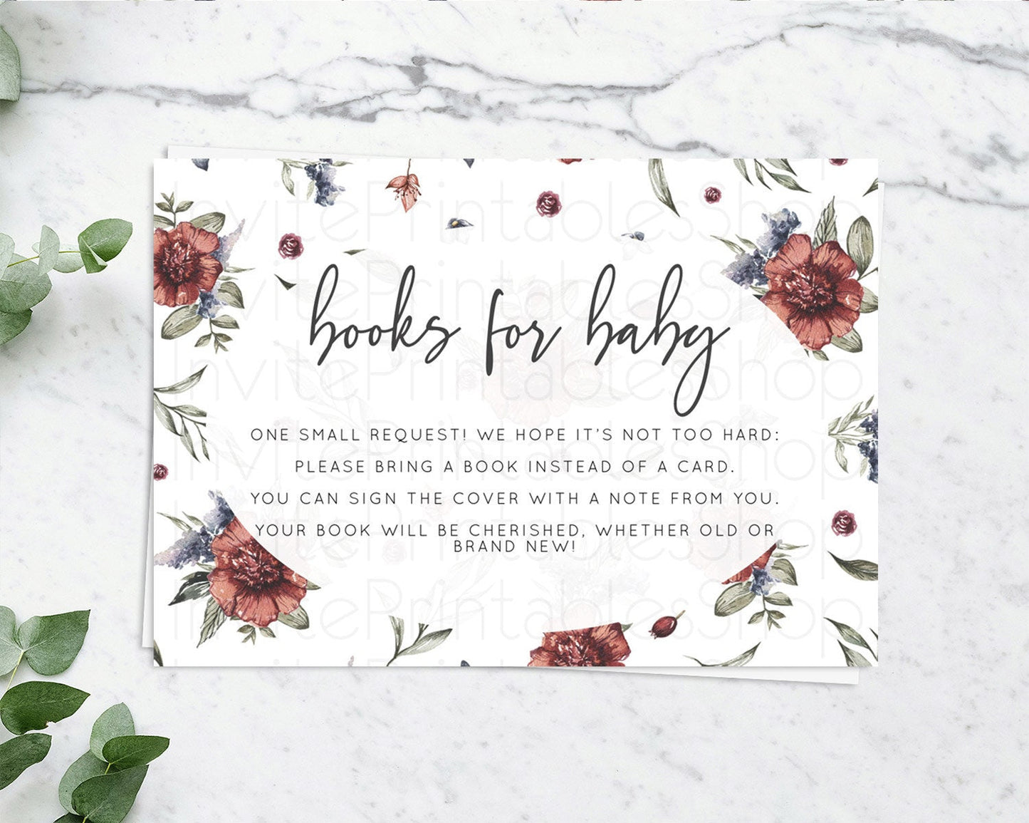 Secret Garden Books For Baby Card Boho Wildflower Book Insert Pastel Flower Garden Baby Shower Card Flower Guests Book Poem Request D10503