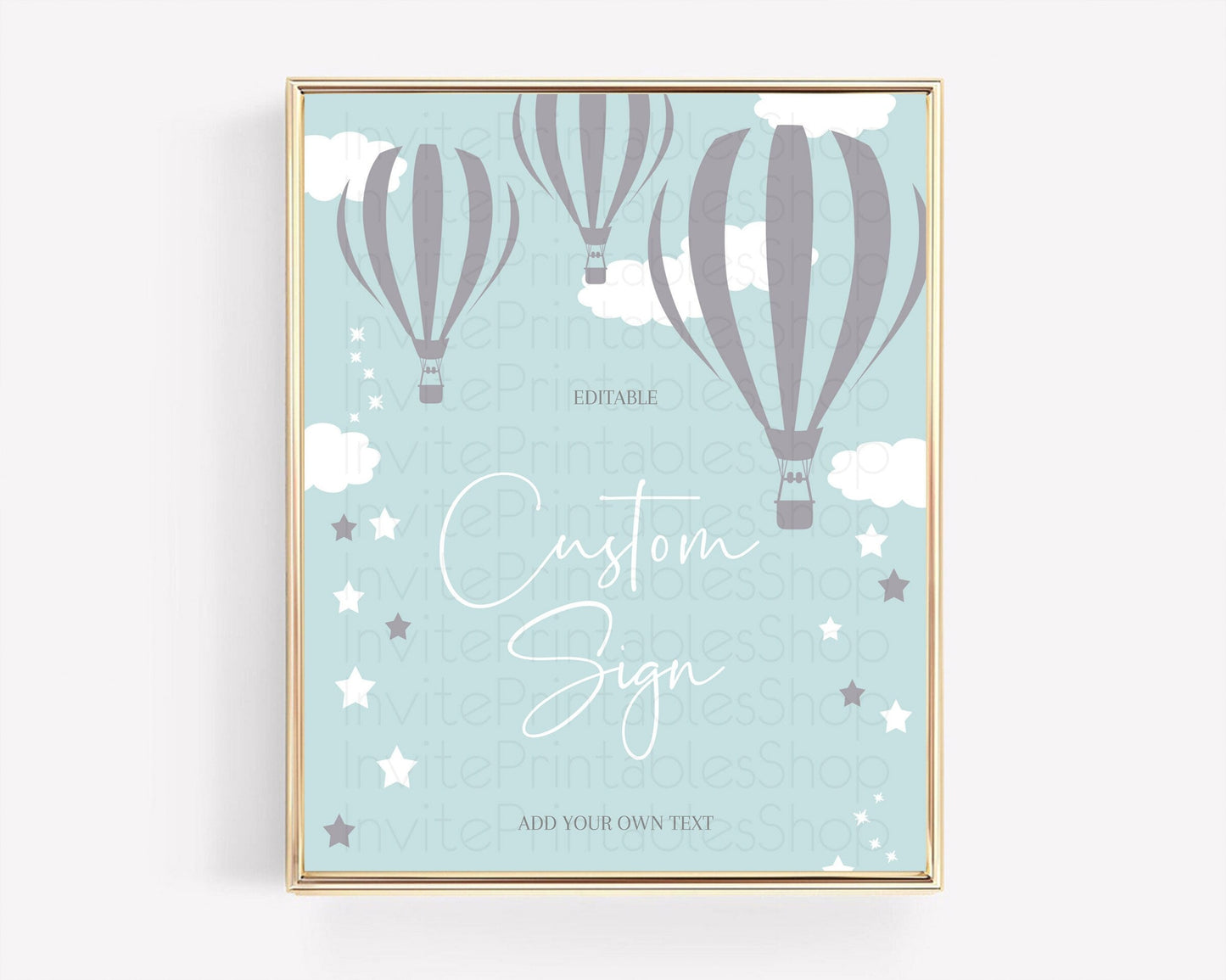 Hot Air Balloon Sign Hot Air Balloon Table Sign Decor Adventure Awaits Mr. ONEderful Party 1st Birthday Baptism Baby Shower D10324