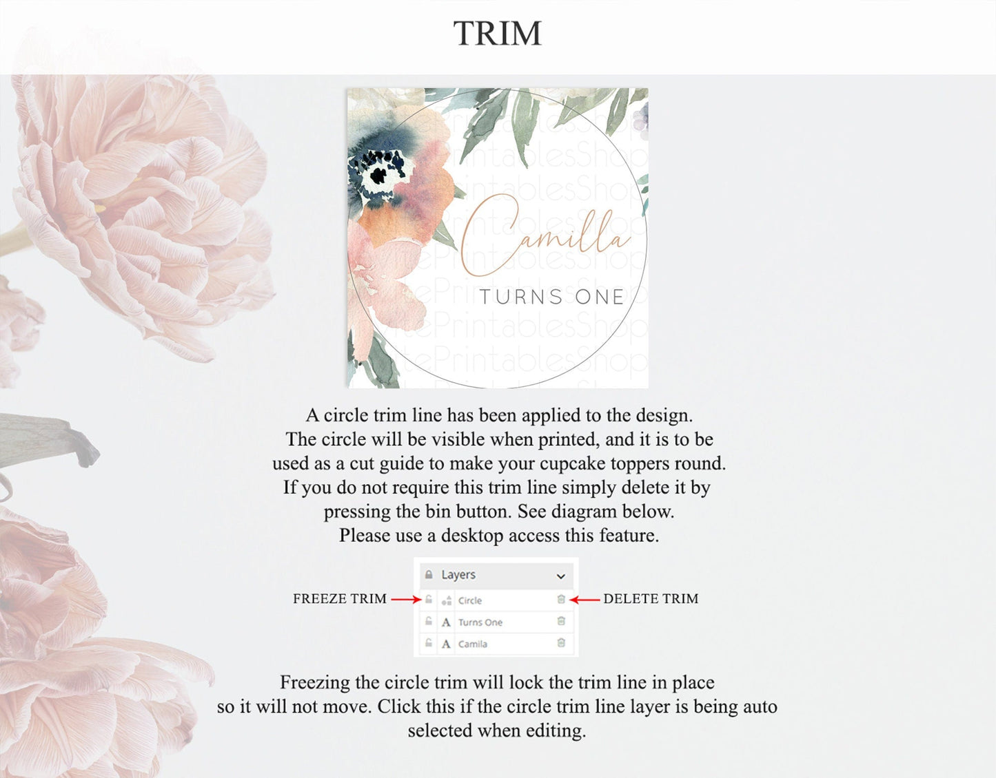 Secret Garden Cupcake Toppers Wildflower Cupcake Toppers Pastel Flowers Cupcake Toppers Enchanted Garden Boho Floral First Birthday D10787