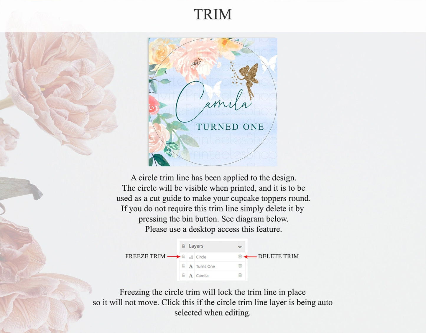 Fairy Cupcake Toppers Pastel Fairy Cupcake Toppers Fairy Floral Garden Cupcake Topper Enchanted Garden Floral Butterfly Party Decor D10794