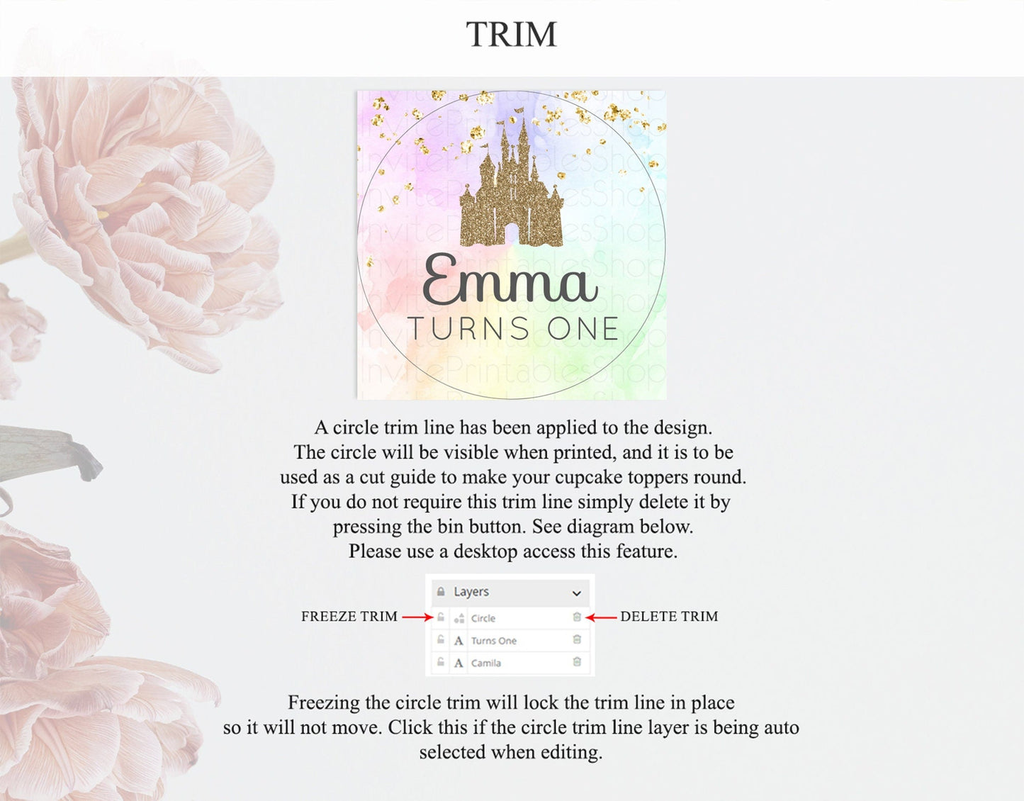 Rainbow Princess Cupcake Toppers Pastel Princess Cupcake Toppers Pastel Cupcake Topper Rainbow Colorful Royal Enchanted Castle Decor D10658