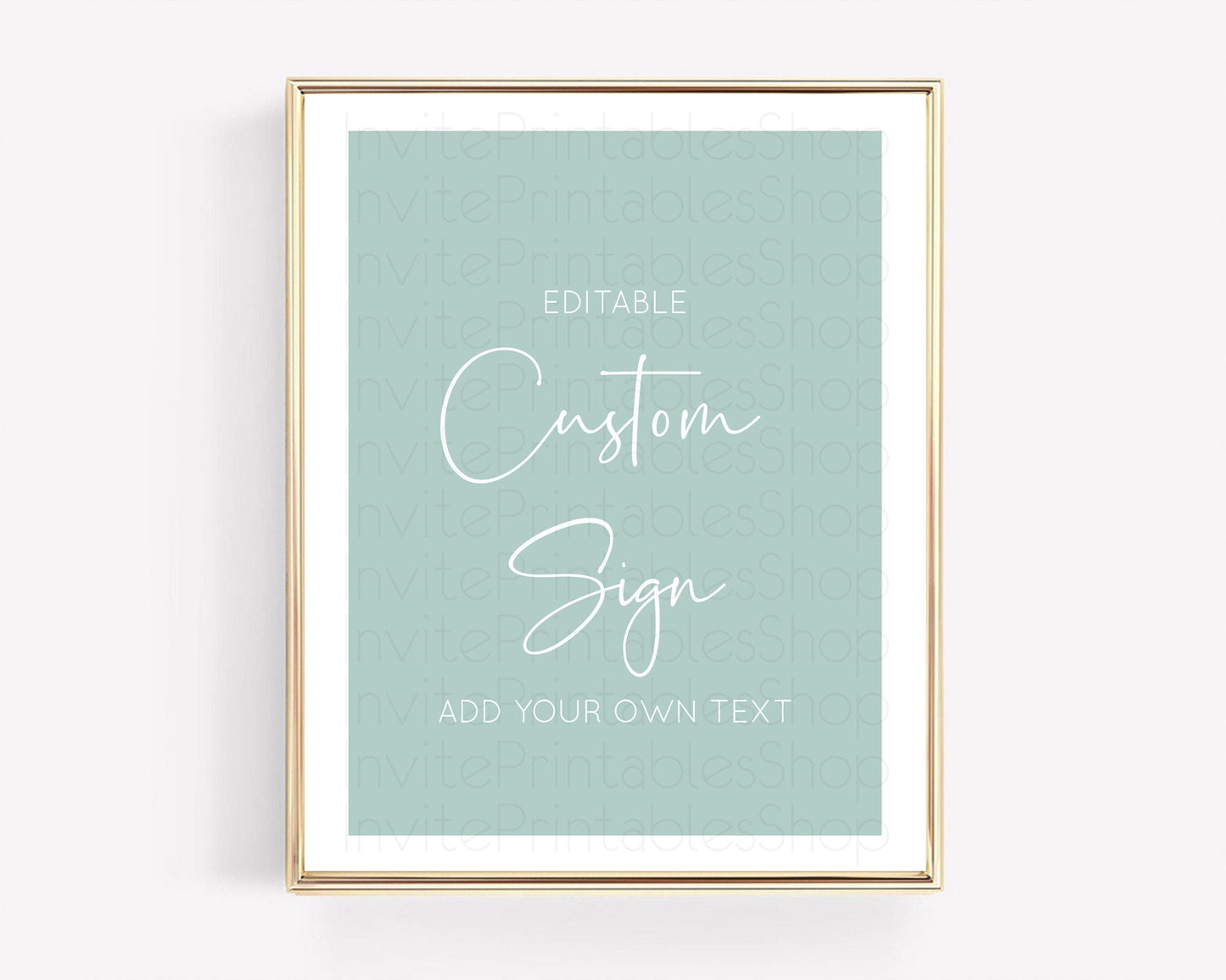 Minimalist Green Sign Freen Table Sign Decor Simple Modern Green Party Theme st Birthday Baptism Baby Shower Wedding Bridal Shower D10736