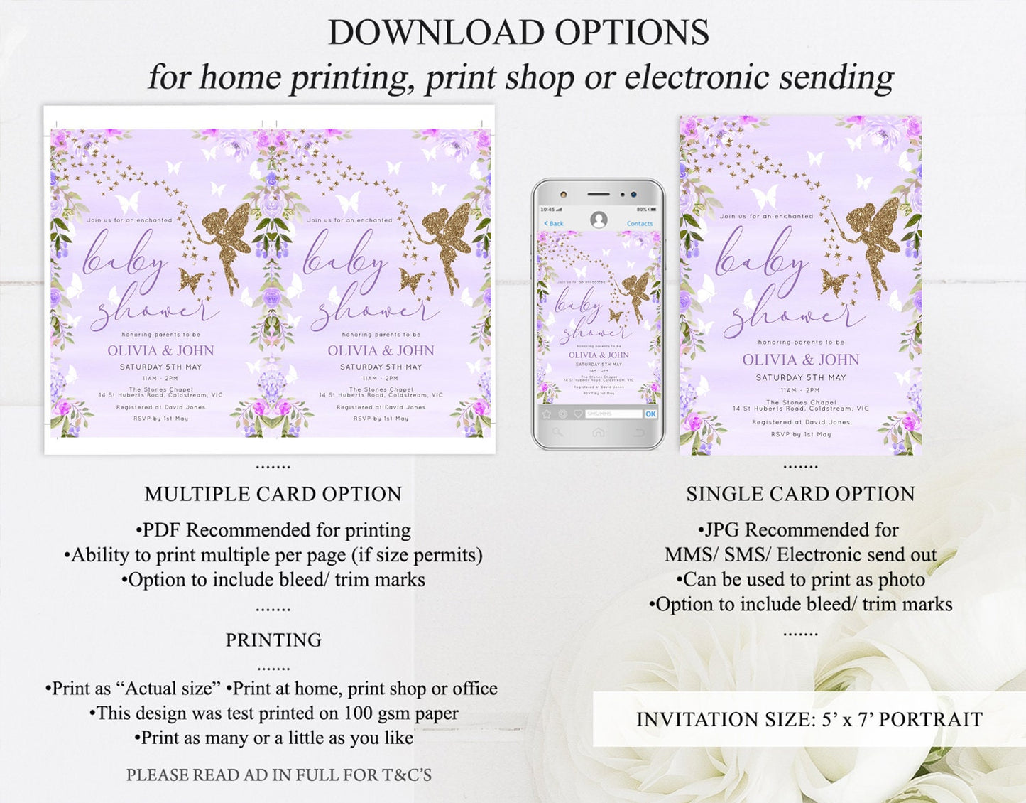 Fairy Baby Shower Invitation Enchanted Forest Baby Shower Secret Garden Shower Whimsical Floral Shower Boho Botanical High Tea Party 47