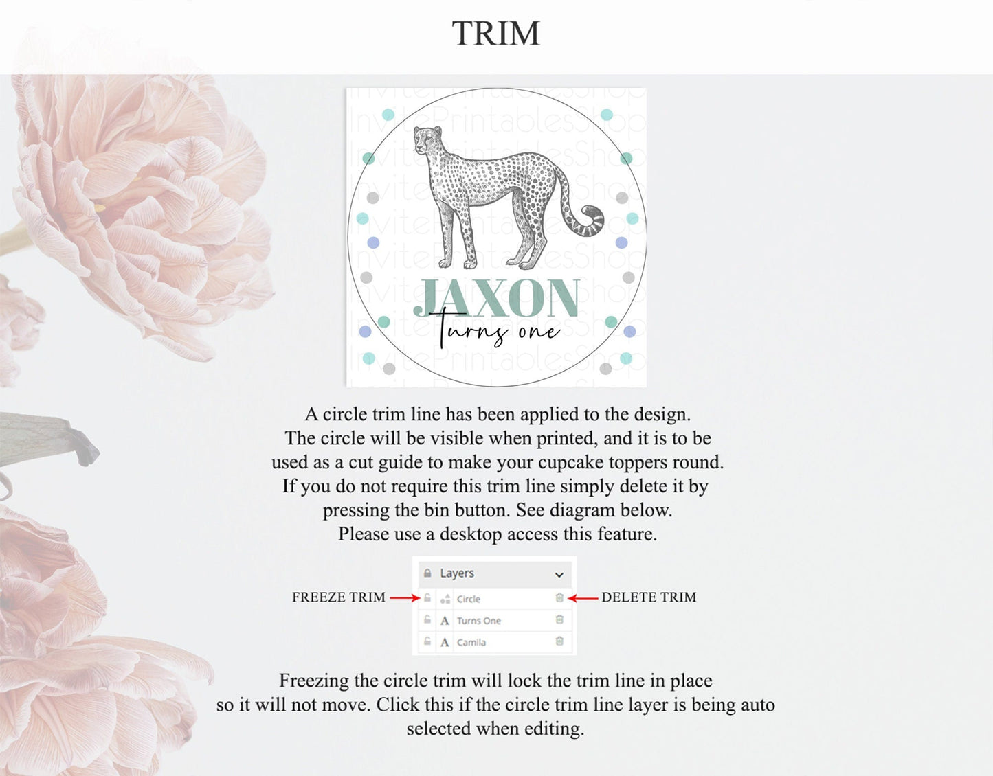 Cheetah Cupcake Toppers Cheetah Cupcake Cheetah Safari Cupcake Adventure Cheetah Cupcake Topper Palm Leaf Zoo First Birthday Decor D10857