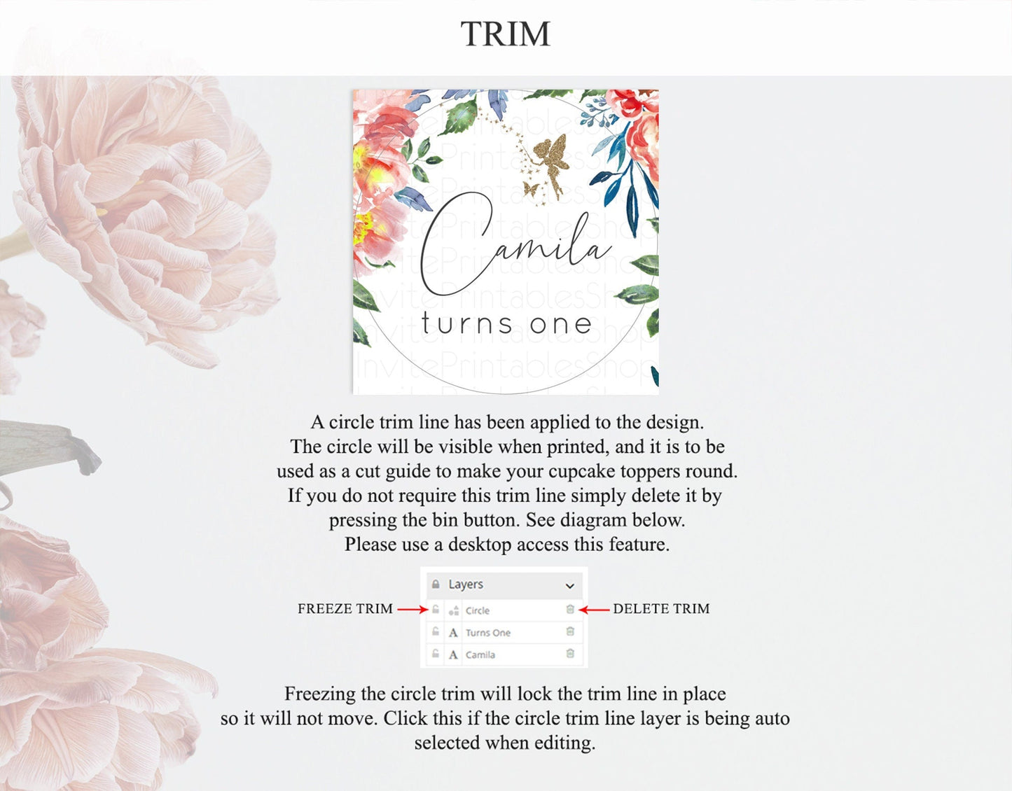 Fairy Cupcake Toppers Pastel Fairy Cupcake Toppers Fairy Floral Garden Cupcake Topper Enchanted Garden Floral Butterfly Party Decor D10752