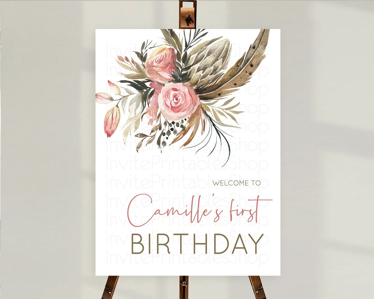 Secret Garden Welcome Sign Wildflower Welcome Board Pastel Flower Garden Welcome Poster Boho Wildflower First Birthday Welcome Sign D10686