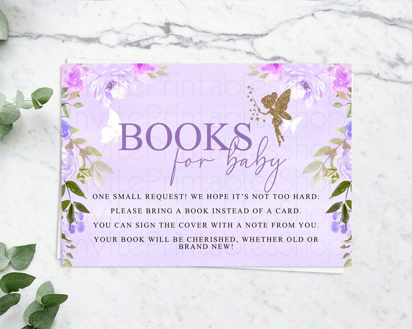 Fairy Books For Baby Card Fairy Book Insert Enchanted Garden Fairy Book Card Pastel Floral Butterfly Cards Secret Garden Book Poem D10910