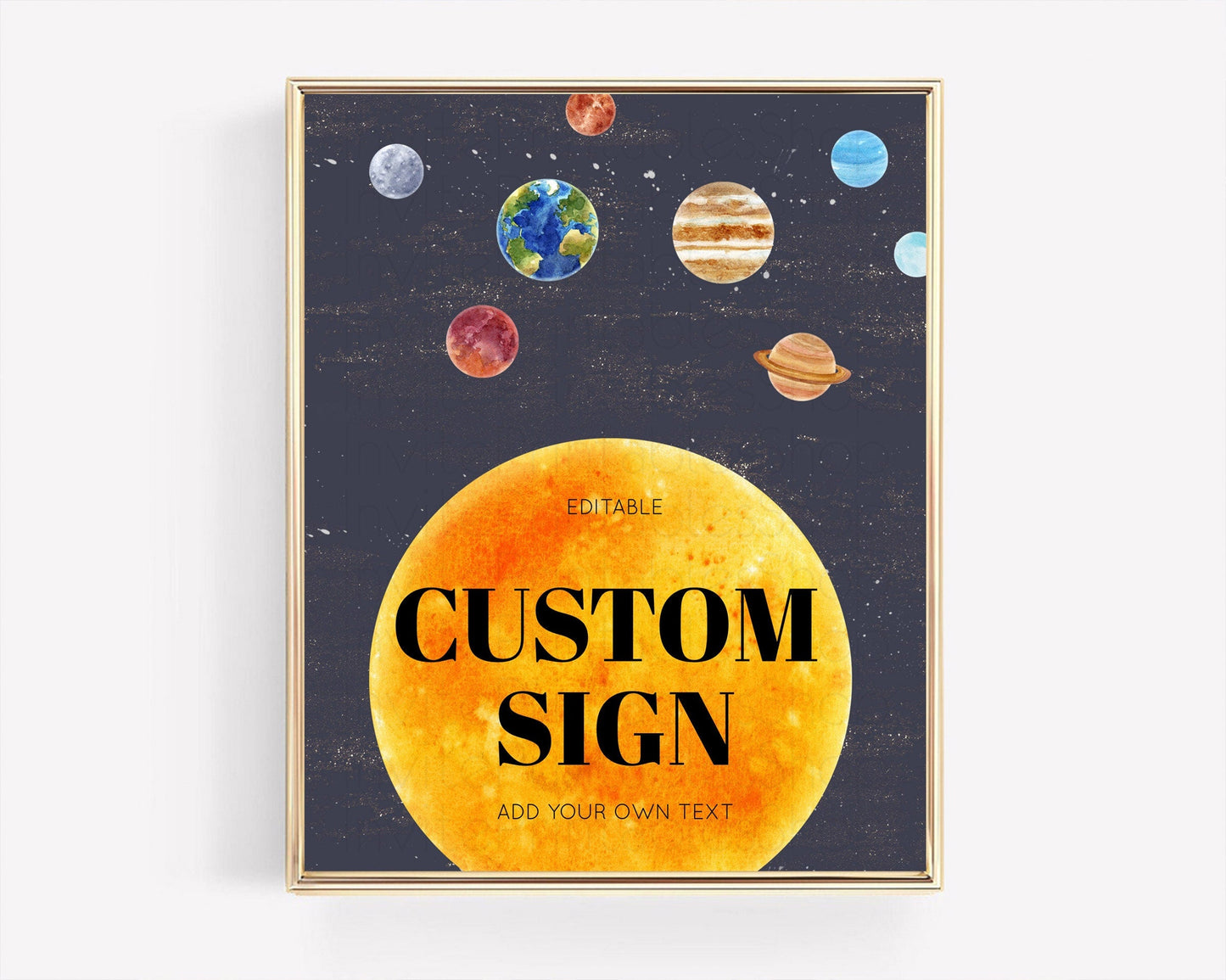 Space Table Sign Decor Galaxy Space Adventure Party First Trip Around the Sun Planets Solar System 1st Birthday Baptism Baby Shower D10430