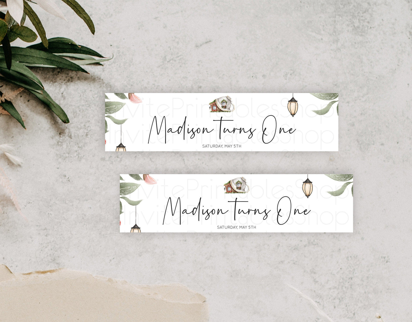 Fairy Water Label Enchanted Garden Pastel Floral Butterfly Party Decor Secret Garden Birthday Baptism Baby Shower Bridal Shower D10851