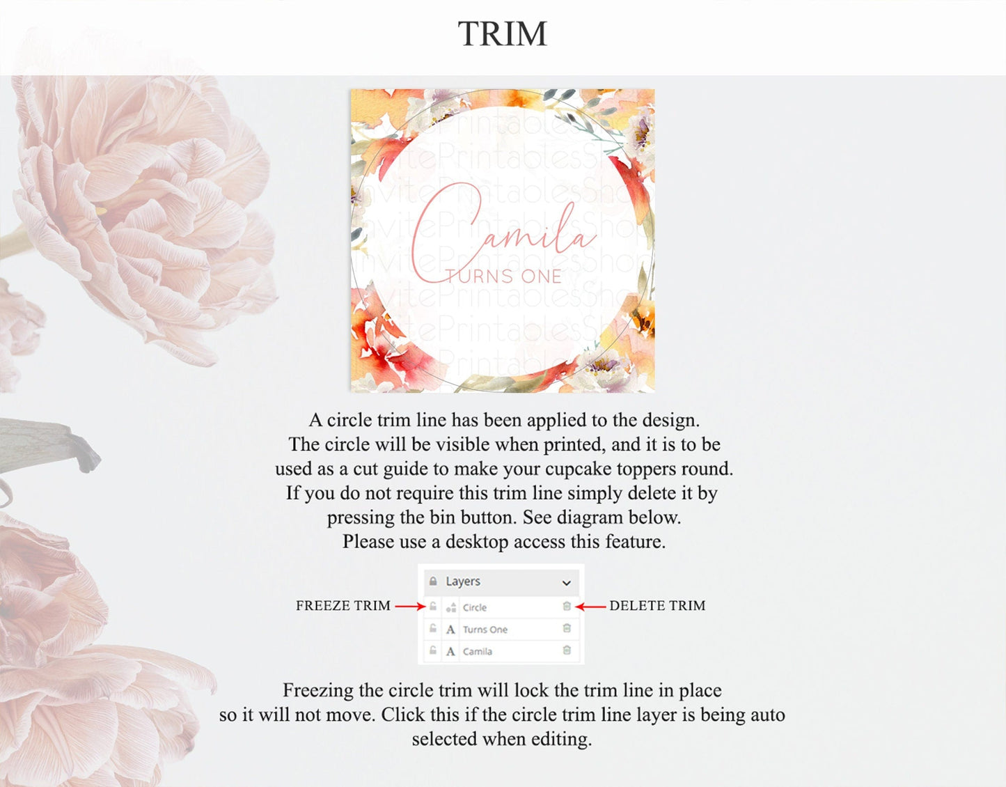 Secret Garden Cupcake Toppers Wildflower Cupcake Toppers Pastel Flowers Cupcake Toppers Enchanted Garden Boho Floral First Birthday D10791