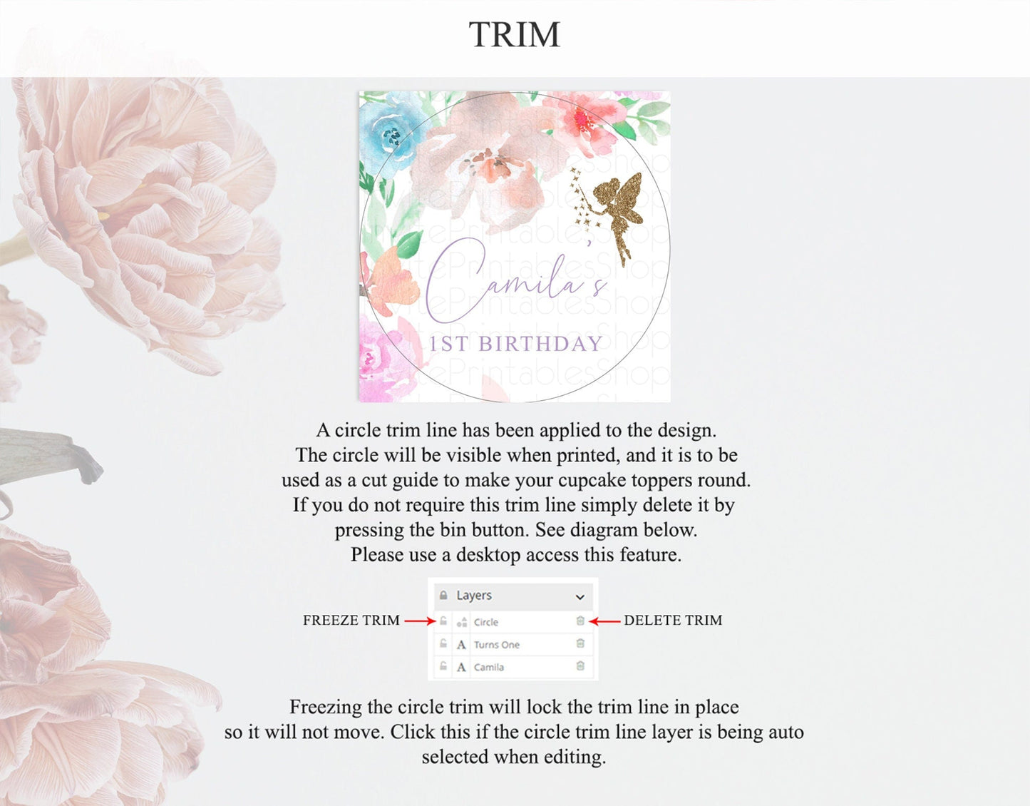 Fairy Cupcake Toppers Pastel Fairy Cupcake Toppers Fairy Floral Garden Cupcake Topper Enchanted Garden Floral Butterfly Party Decor D10126