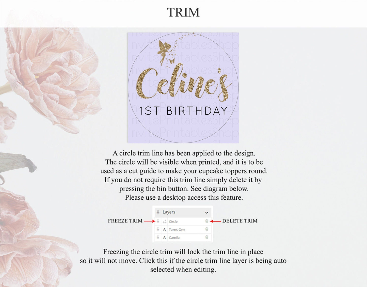 Fairy Cupcake Toppers Pastel Fairy Cupcake Toppers Fairy Floral Garden Cupcake Topper Enchanted Garden Floral Butterfly Party Decor D10389