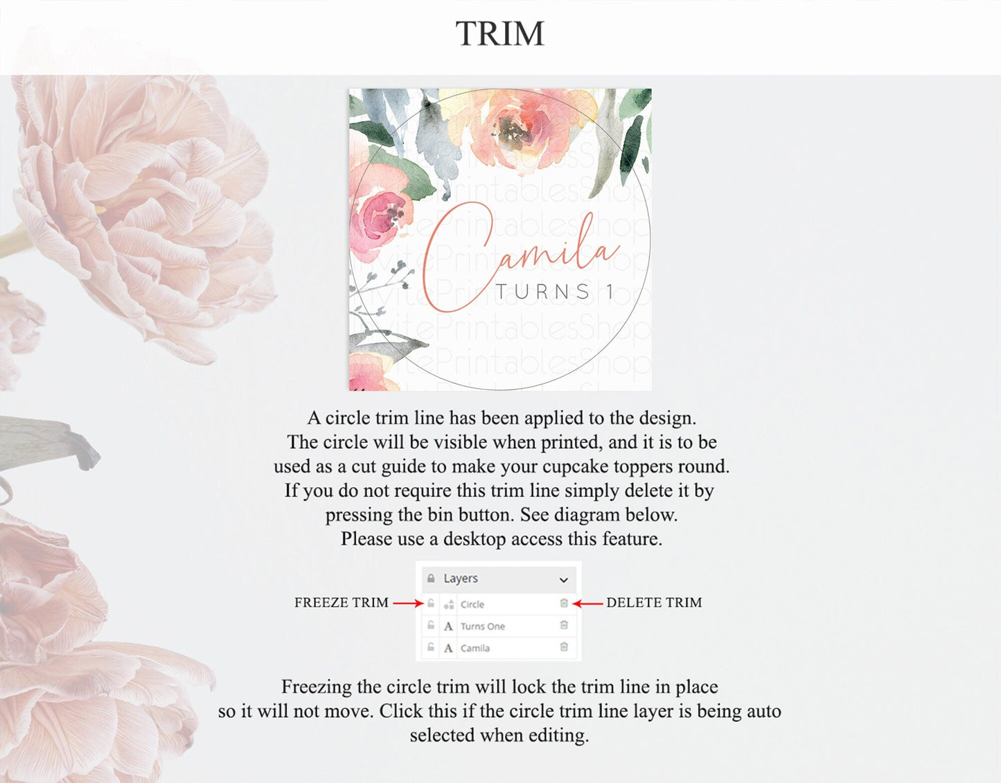 Secret Garden Cupcake Toppers Wildflower Cupcake Toppers Pastel Flowers Cupcake Toppers Enchanted Garden Boho Floral First Birthday D10778