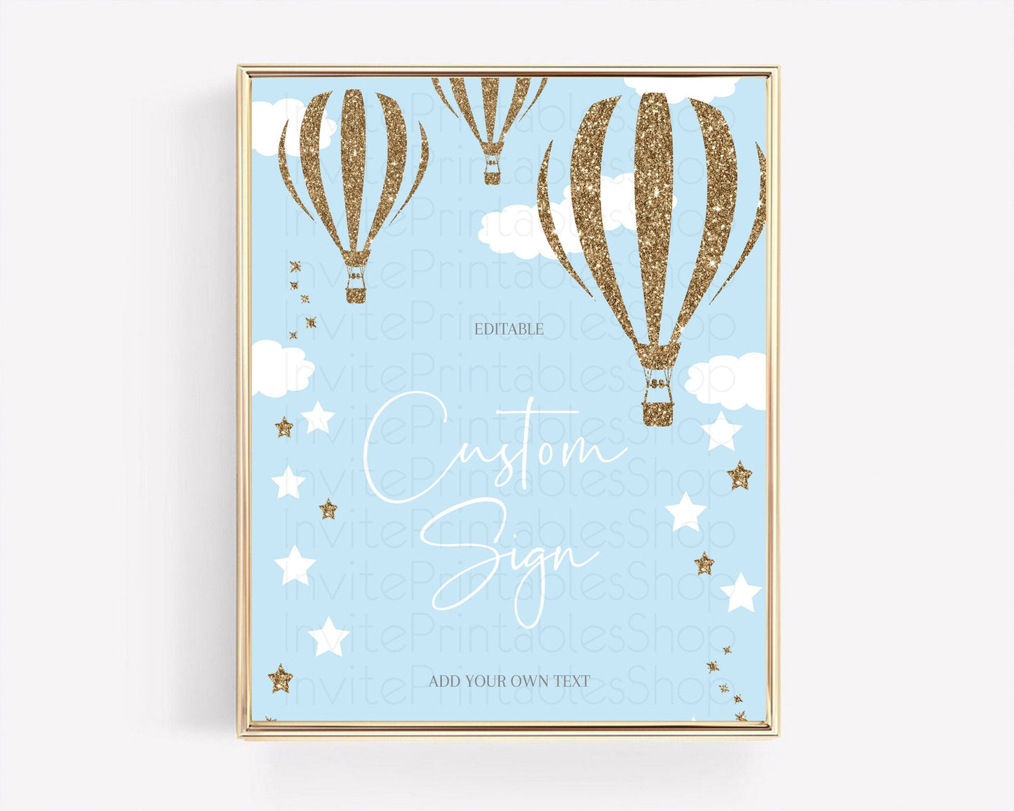 Hot Air Balloon Sign Hot Air Balloon Table Sign Decor Adventure Awaits Mr. ONEderful Party 1st Birthday Baptism Baby Shower D10332