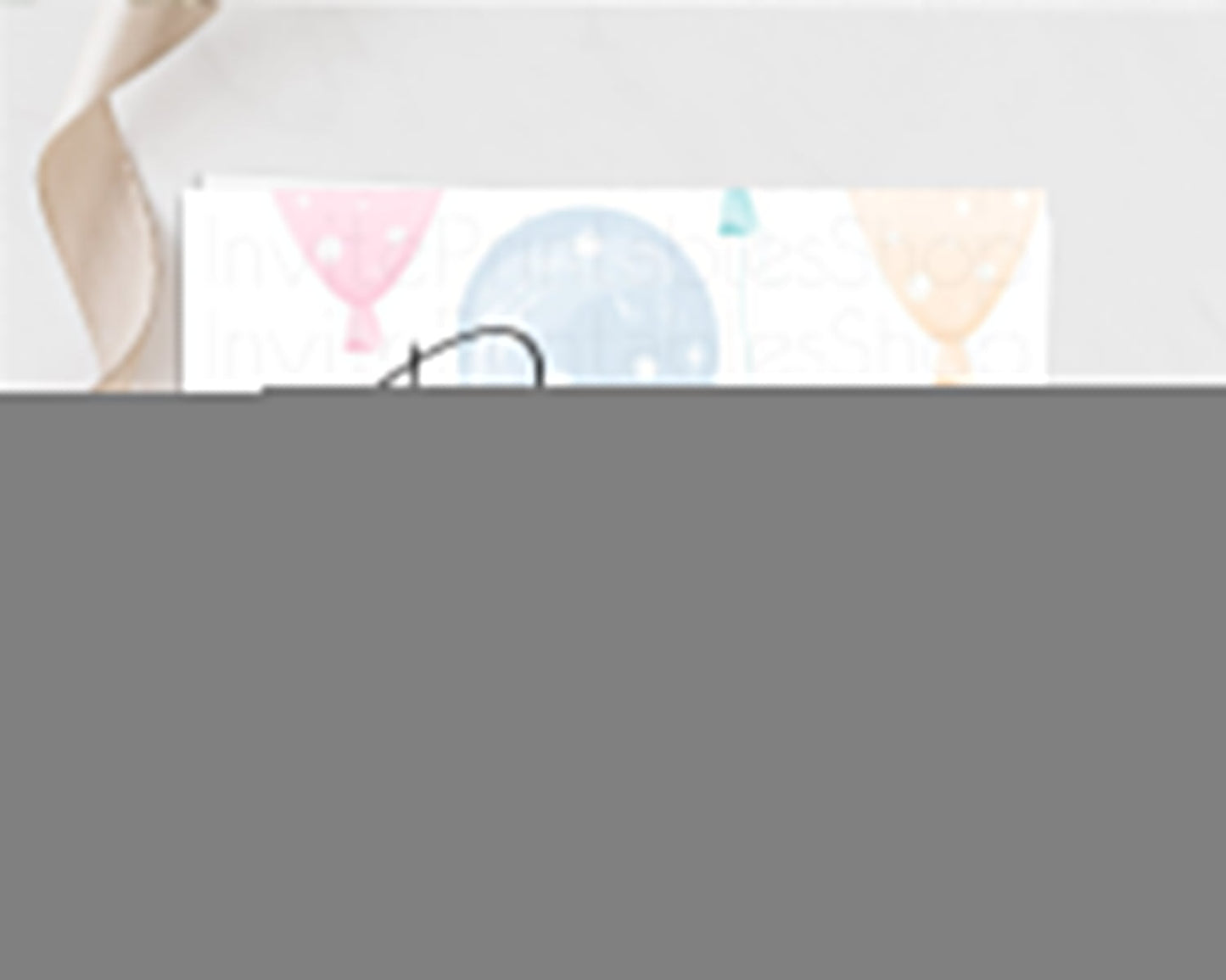 Pastel Balloons Diaper Raffle Card Colorful Balloon Diaper Raffle Insert Rainbow Balloon Diaper Ticket Confetti Balloon Raffle Game D10776