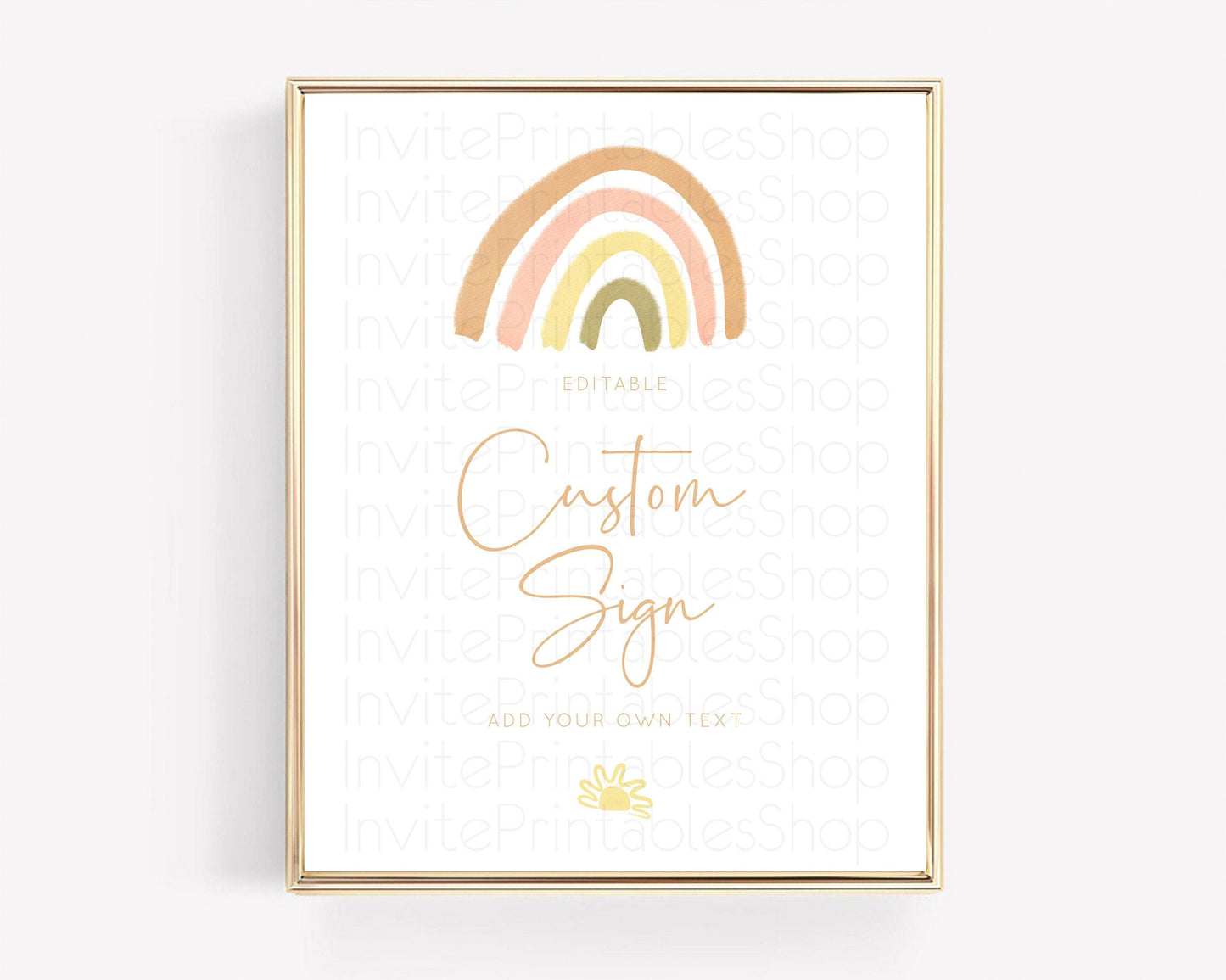 Pastel Rainbow Sign Rainbow Table Sign Decor Boho Colorful Rainbow Party Rainbow Baby Theme 1st Birthday Baptism Baby Shower Wedding D10684