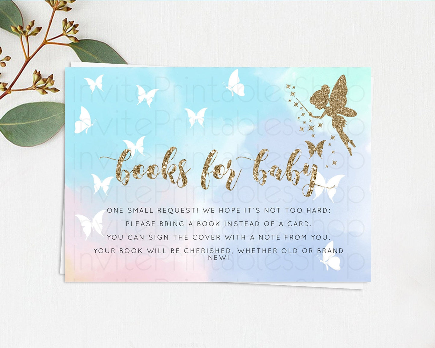 Fairy Books For Baby Card Fairy Book Insert Enchanted Garden Fairy Book Card Pastel Floral Butterfly Cards Secret Garden Book Poem D10894