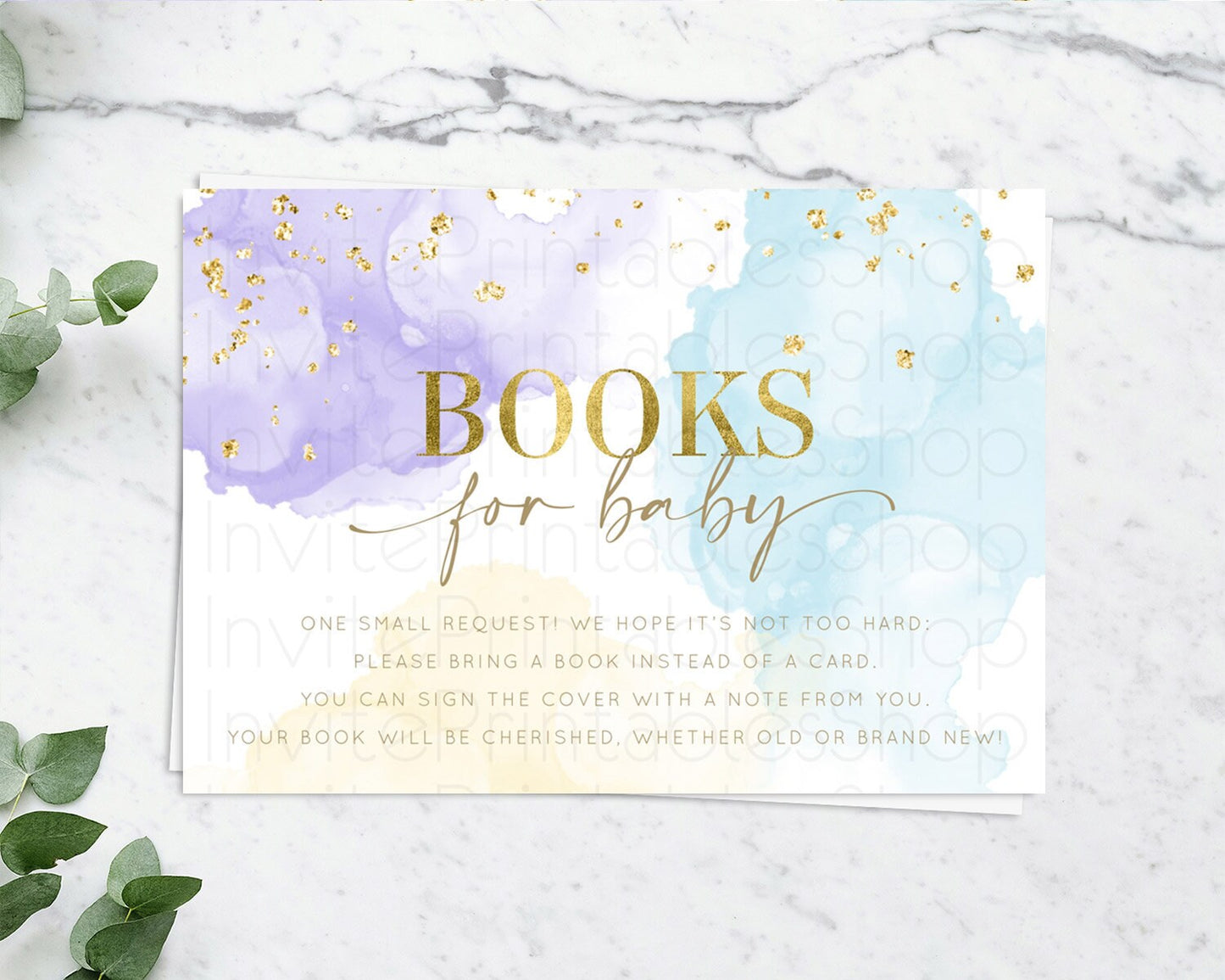 Pastel Books For Baby Card Pastel Rainbow Book Insert Colorful Ombre Watercolor Book Card Confetti Glitter Baby Book Poem Request D10206