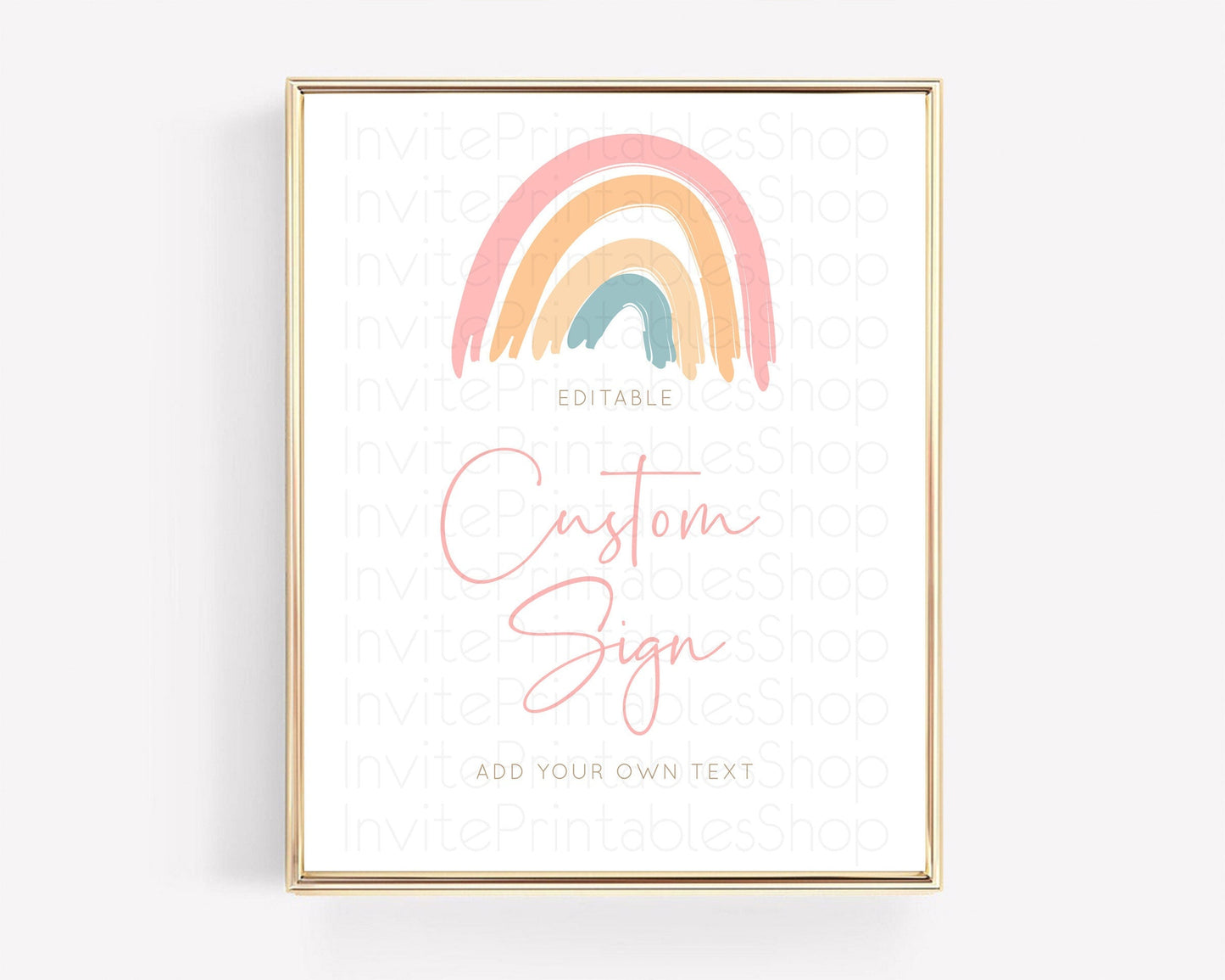 Pastel Rainbow Sign Rainbow Table Sign Decor Boho Colorful Rainbow Party Rainbow Baby Theme 1st Birthday Baptism Baby Shower Wedding D10351