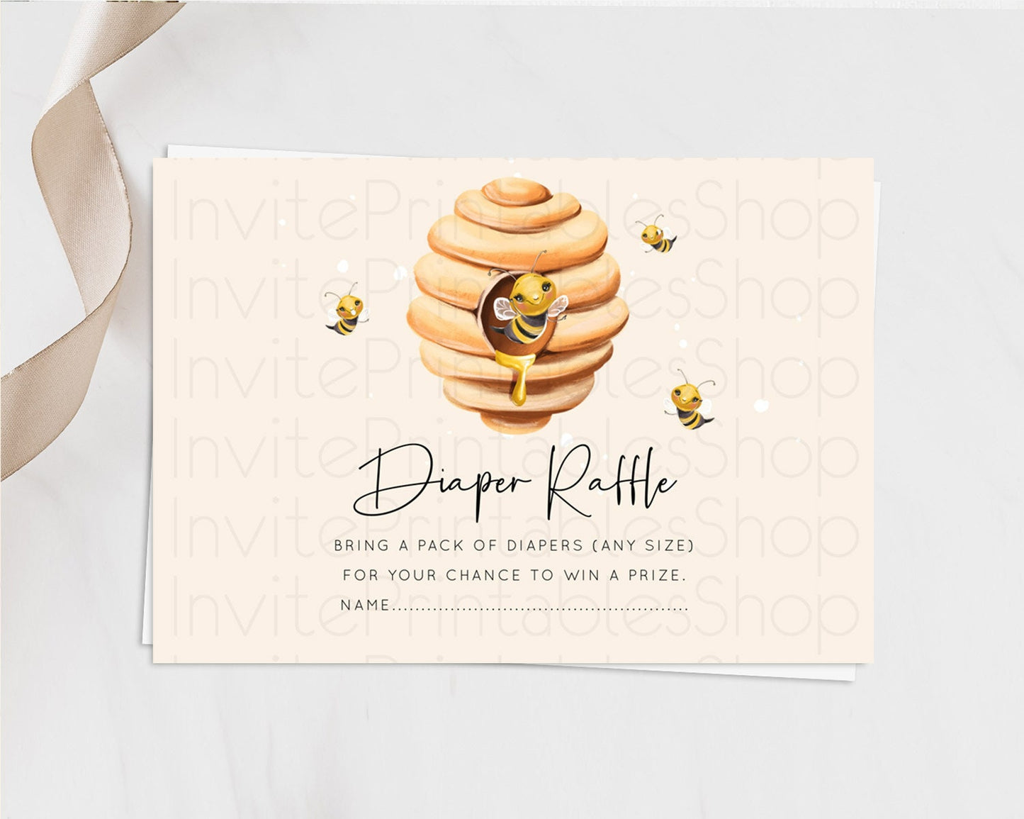 Bee Diaper Raffle Card Momma To Bee Diaper Raffle Insert Floral Bee Diaper Ticket Beehive Sweet Honey Bee Yellow Raffle Game D10754