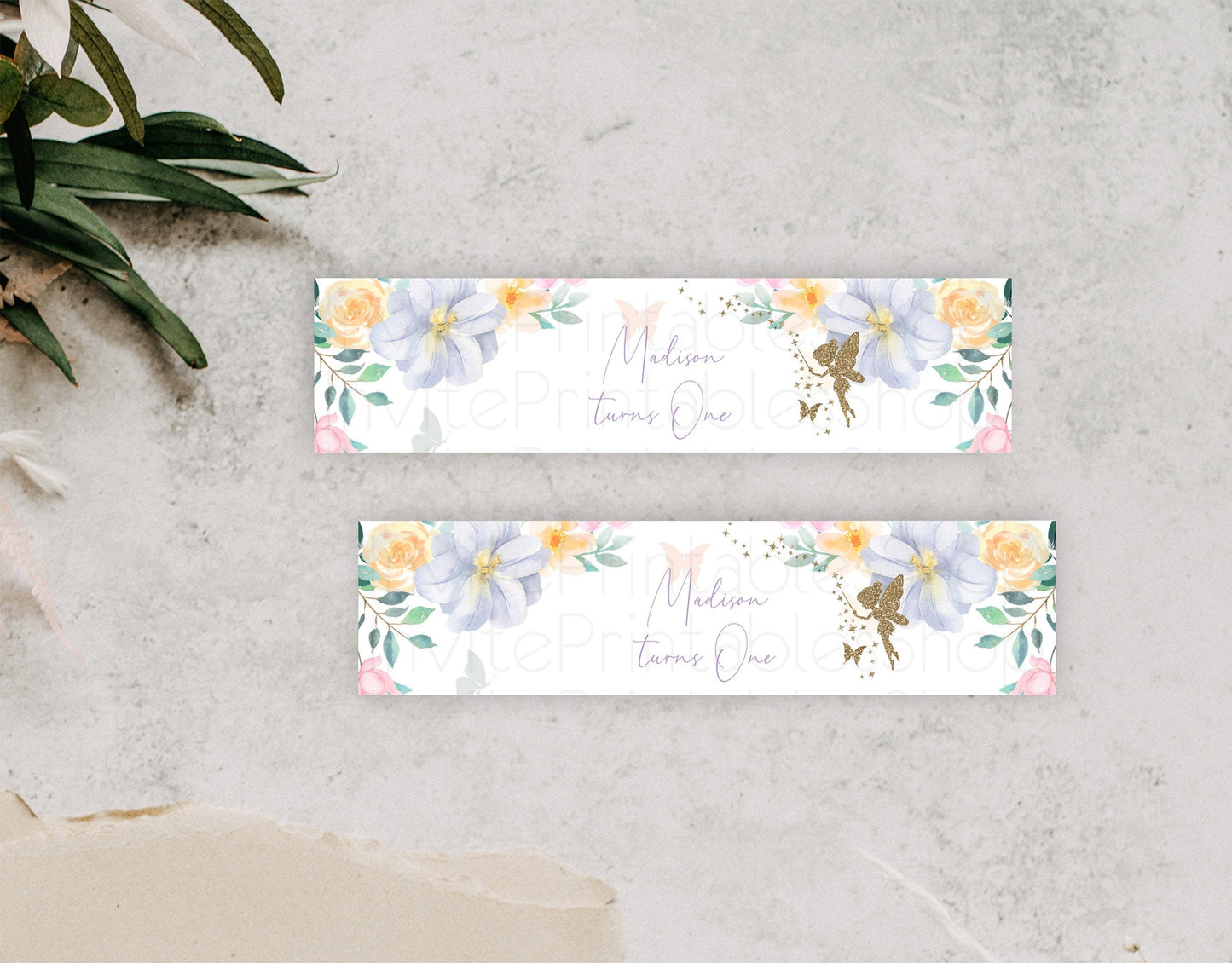 Fairy Water Label Enchanted Garden Pastel Floral Butterfly Party Decor Secret Garden Birthday Baptism Baby Shower Bridal Shower D10474