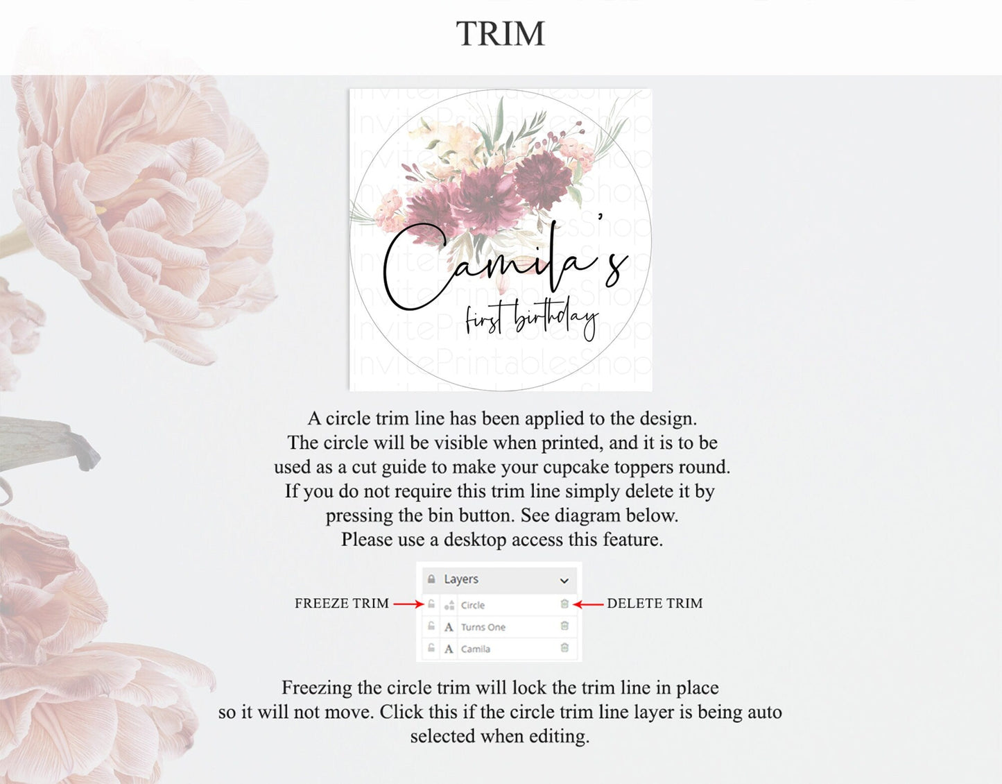 Secret Garden Cupcake Toppers Wildflower Cupcake Toppers Pastel Flowers Cupcake Toppers Enchanted Garden Boho Floral First Birthday D10685