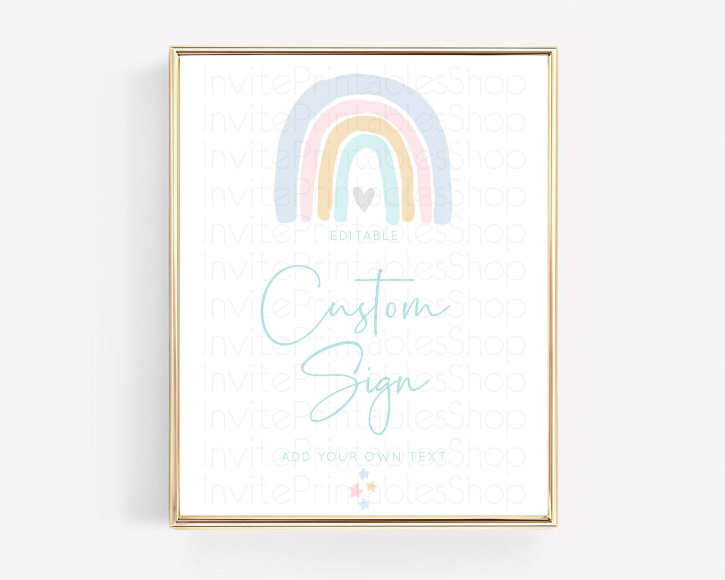 Pastel Rainbow Sign Rainbow Table Sign Decor Boho Colorful Rainbow Party Rainbow Baby Theme 1st Birthday Baptism Baby Shower Wedding D10214