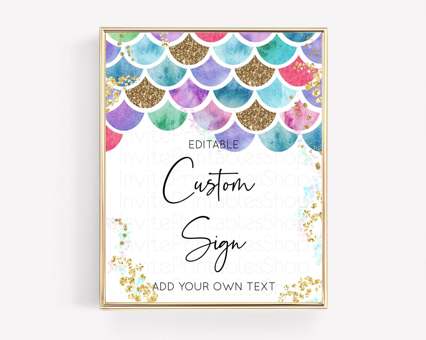 Mermaid Sign Sea Table Sign Decor Colorful Pastel Mermaid Under The Sea Pool Party 1st Birthday Baptism Baby Shower Bridal Shower D10581